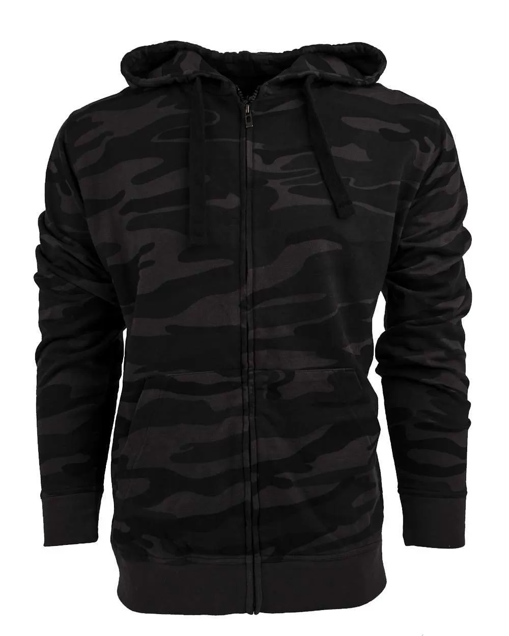 Burnside 8615 Camo Full-Zip Hooded Sweatshirt