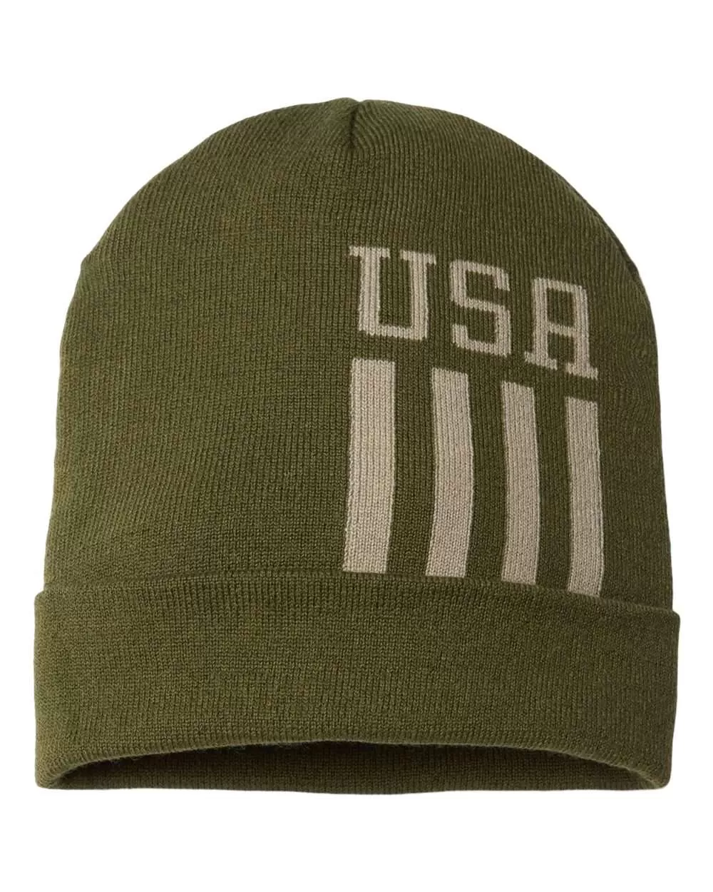CAP AMERICA RK12 USA-Made Patriotic Cuffed Beanie