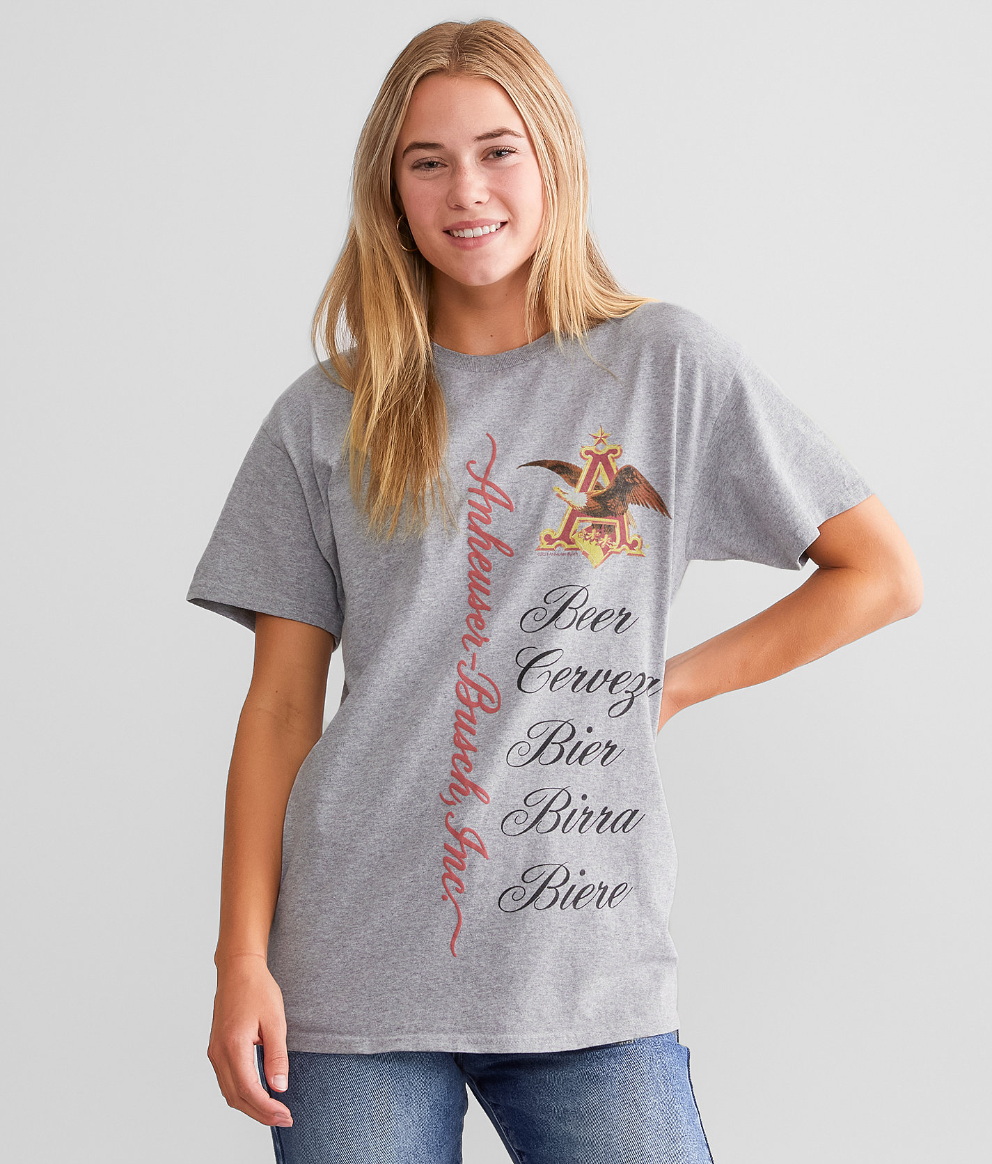 Junkfood Anheuser-Busch, Inc. T-Shirt - Women's T-Shirts in Heather Grey