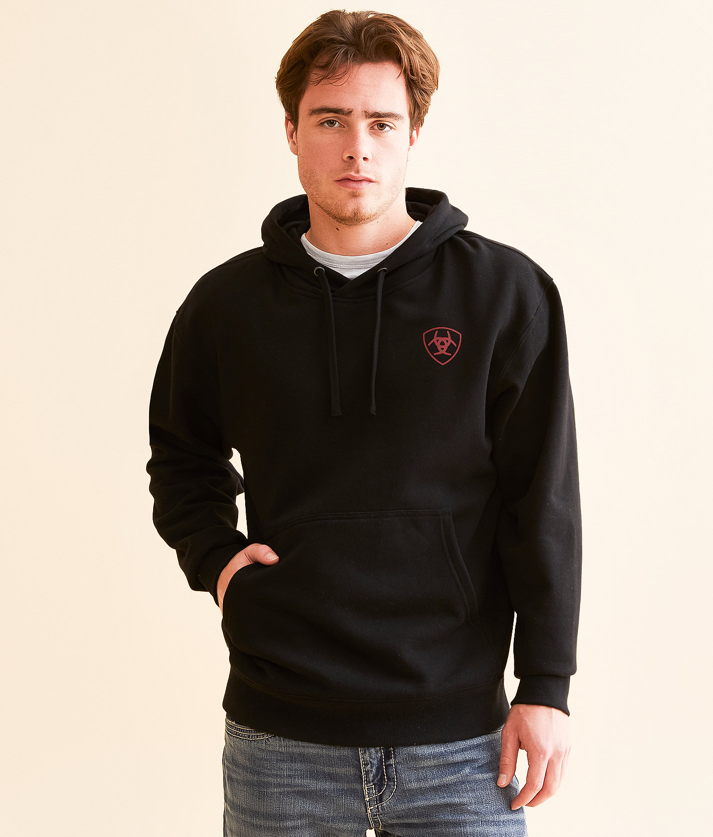 Ariat Diamond Open Hooded Sweatshirt - Men's Sweatshirts in Black