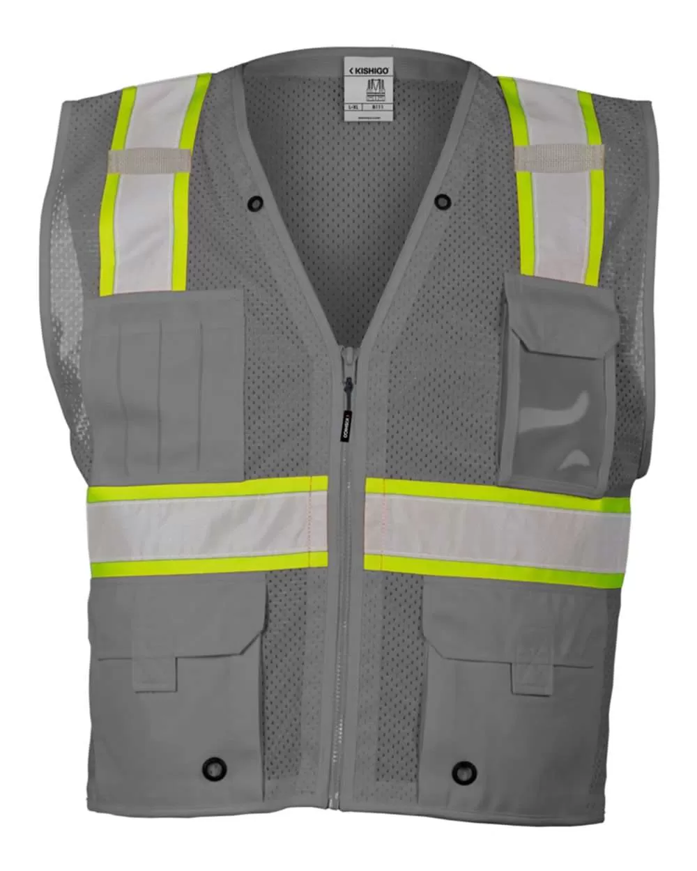 Kishigo B100-111 EV Series® Enhanced Visibility Multi-Pocket Mesh Vest