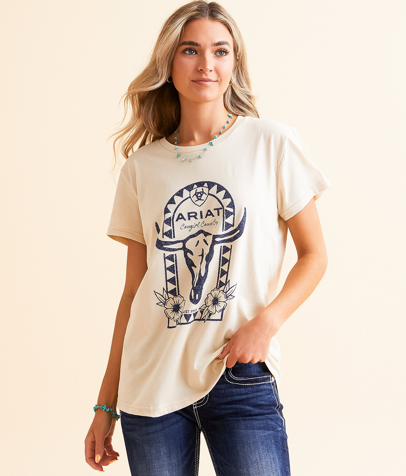 Ariat Tomb Stamp T-Shirt - Women's T-Shirts in Natural