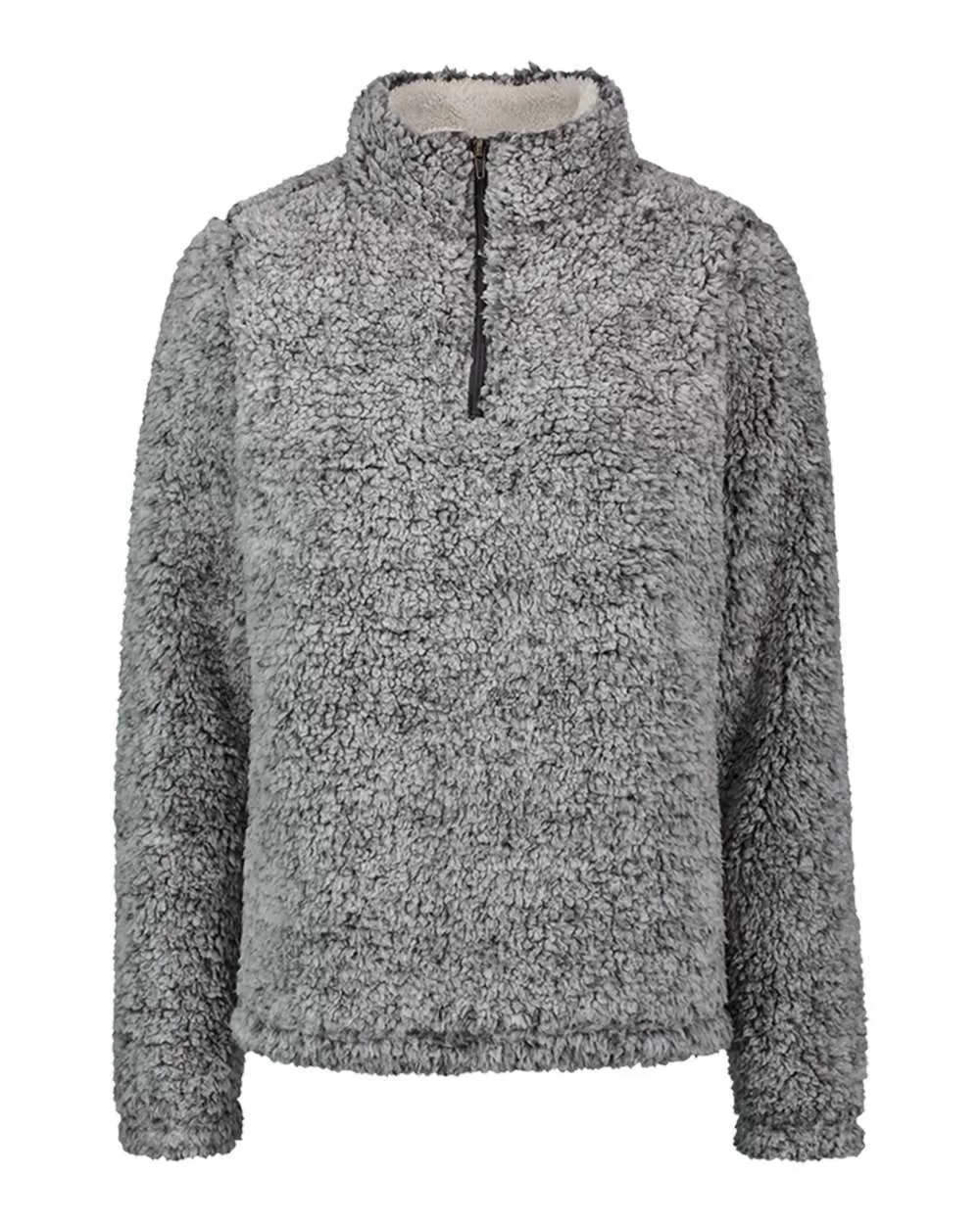MV Sport W18133 Women's Addison Faux Sherpa Quarter-Zip Pullover