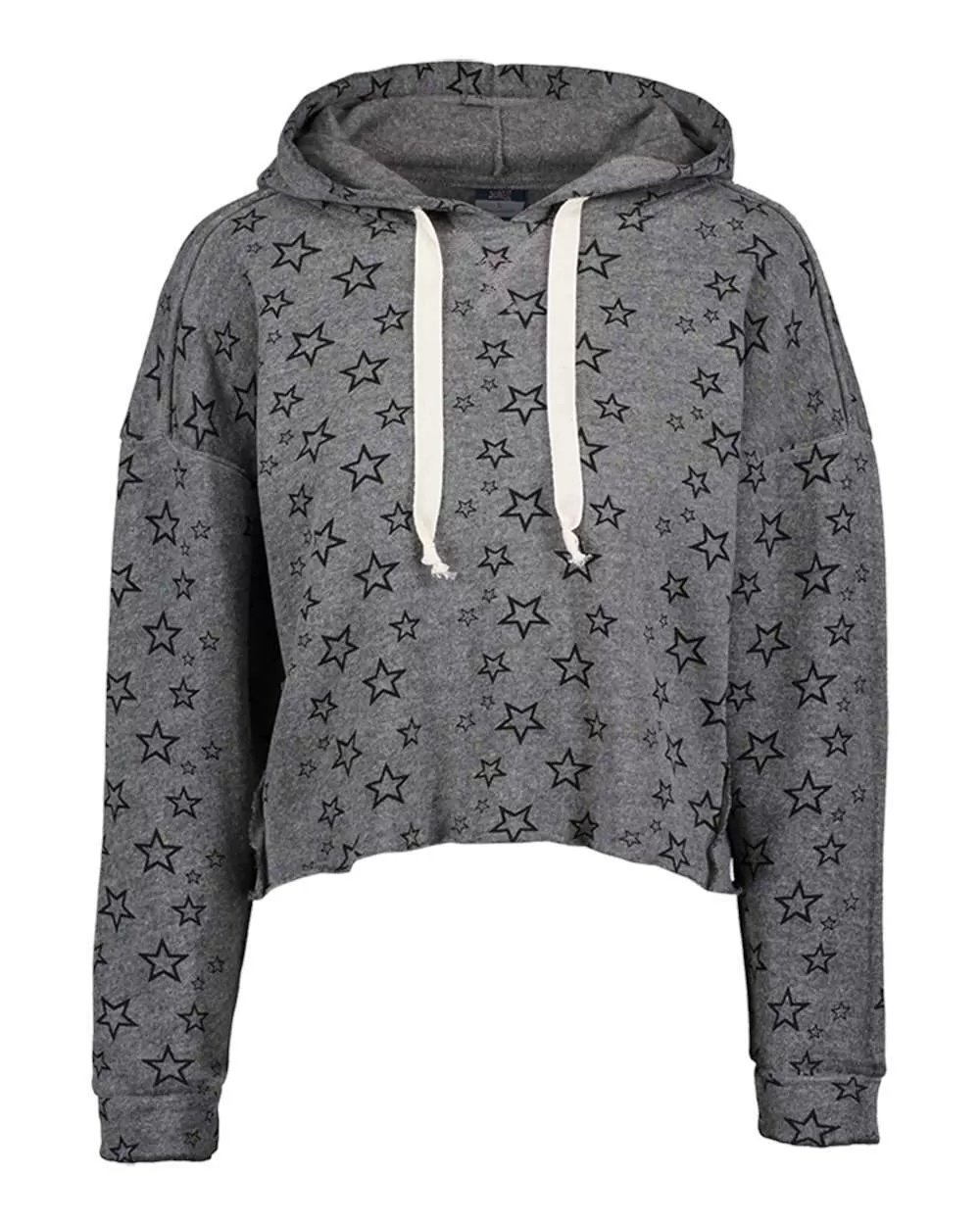 MV Sport W20179 Women's Fleece Starry Crop Hooded Sweatshirt