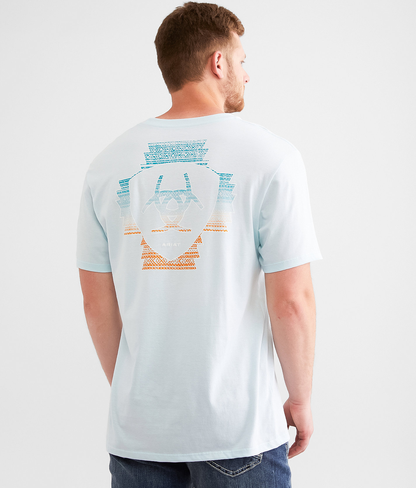 Ariat Sunset Urn T-Shirt - Men's T-Shirts in Quiet Tide