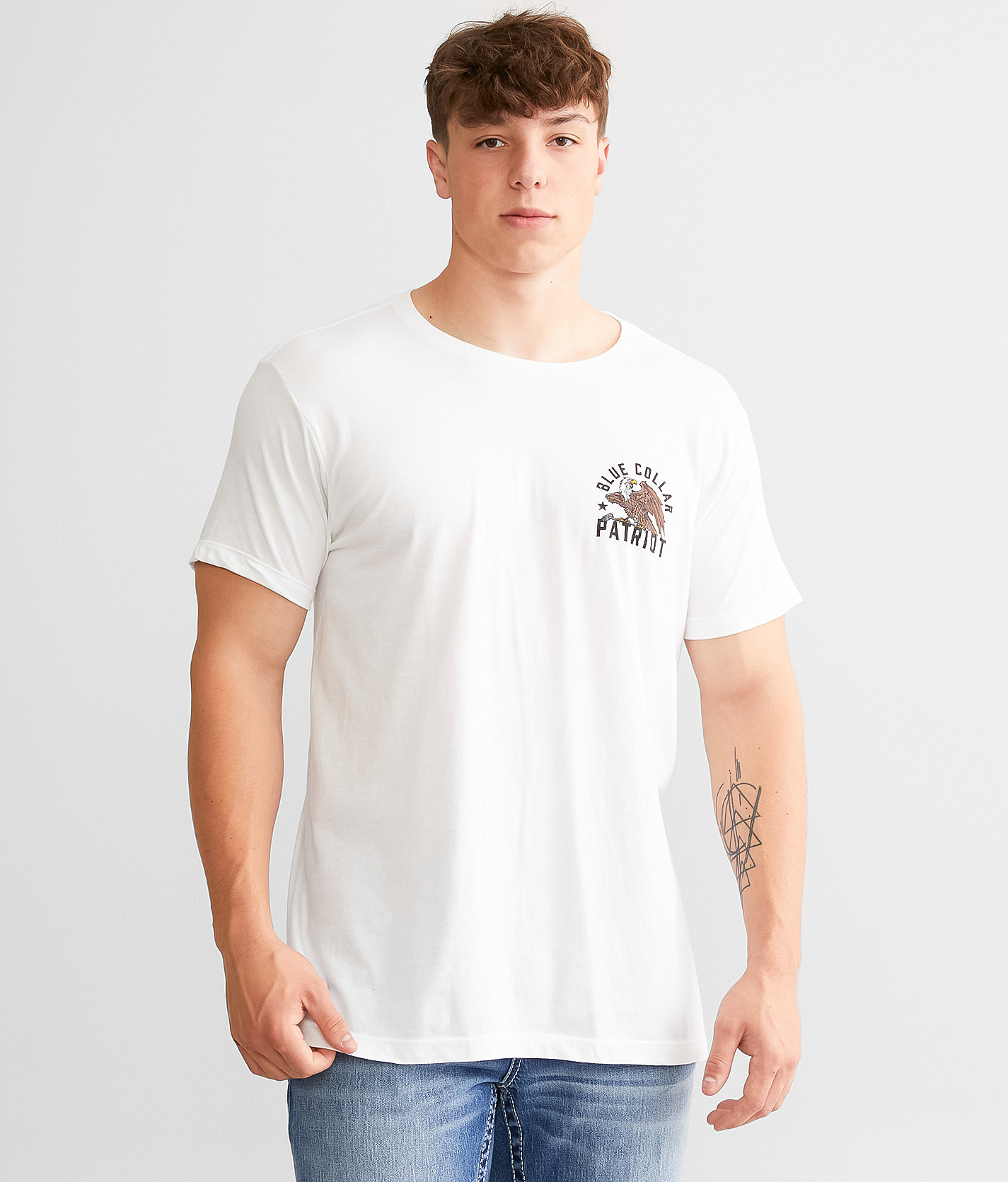 Howitzer Blue Collar Seal T-Shirt - Men's T-Shirts in White