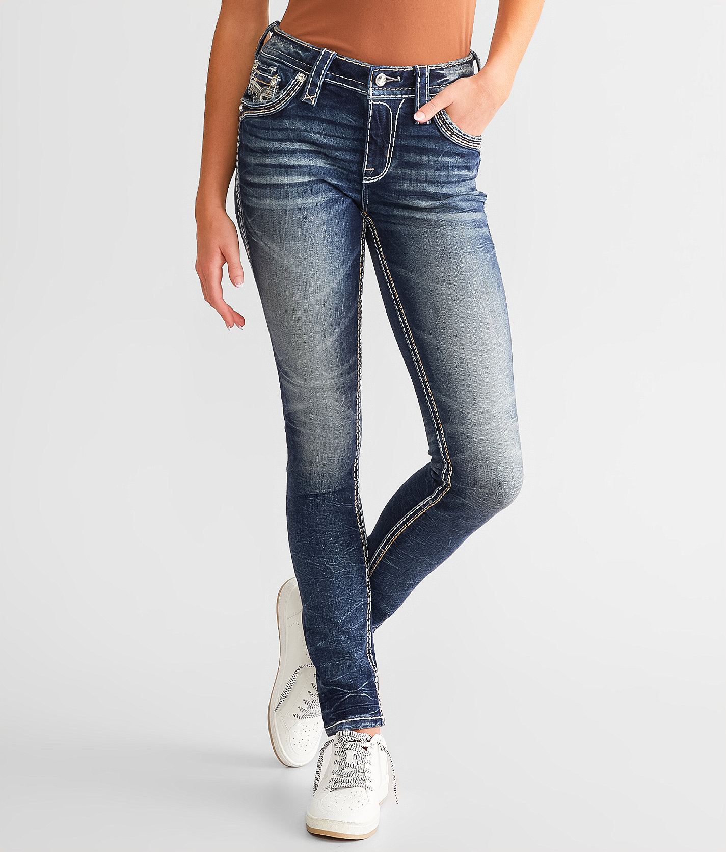Rock Revival Rafaela Mid-Rise Skinny Stretch Jean - Women's Jeans in Rafaela MS202