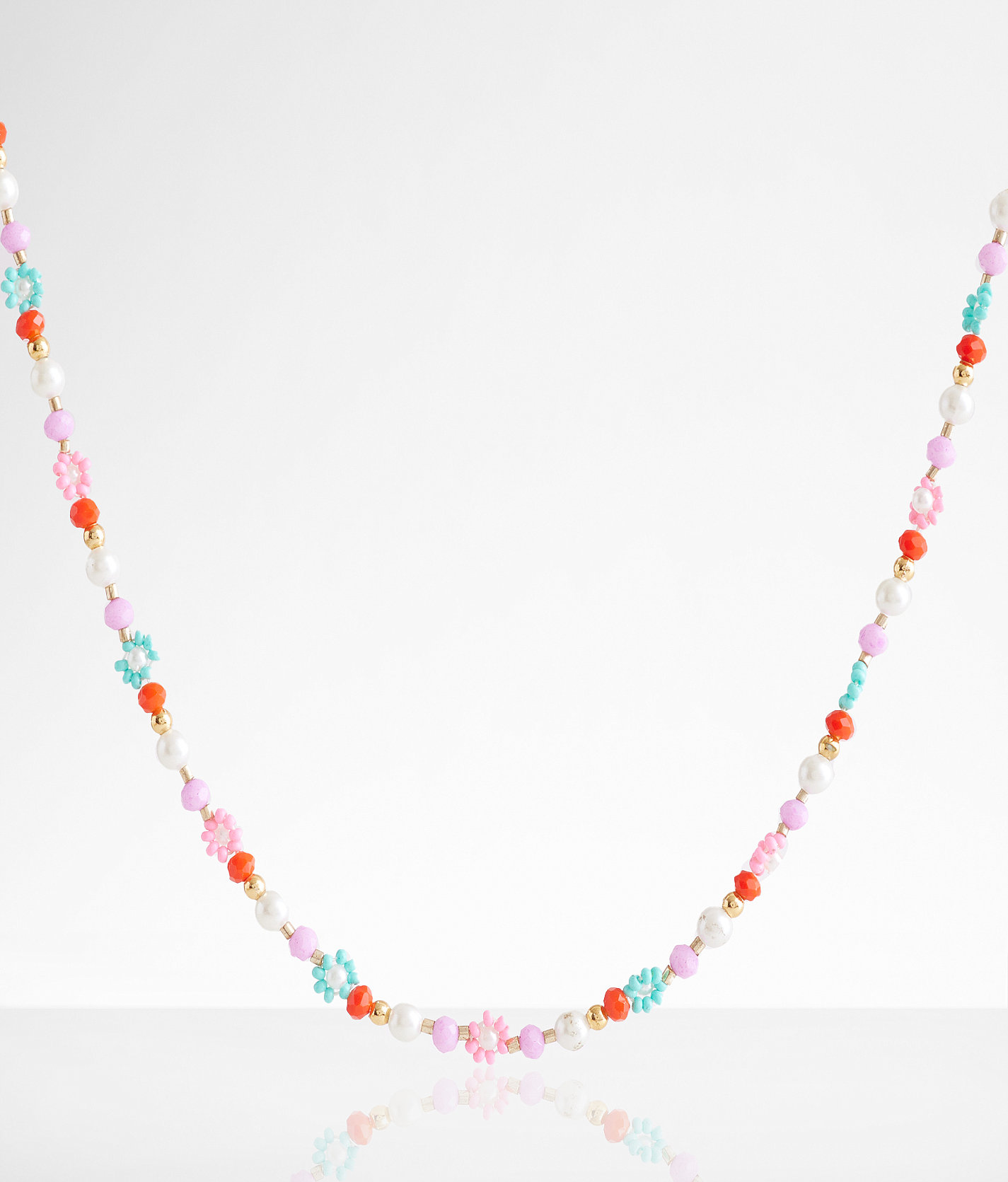 boutique by BKE Floral Bead Necklace - Women's Jewelry in Assorted Multi