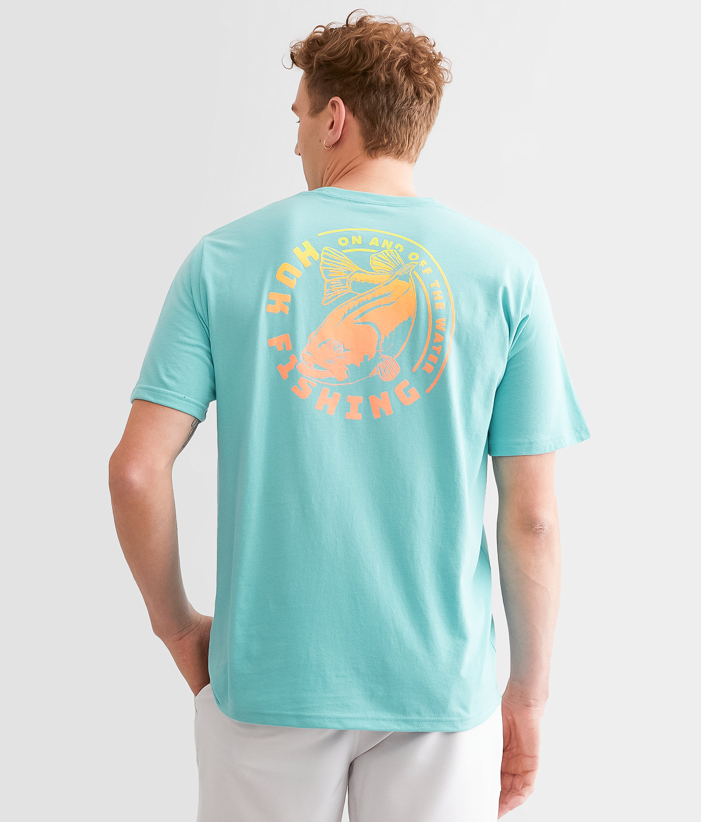 Huk Electric Bass T-Shirt - Men's T-Shirts in Marine Blue