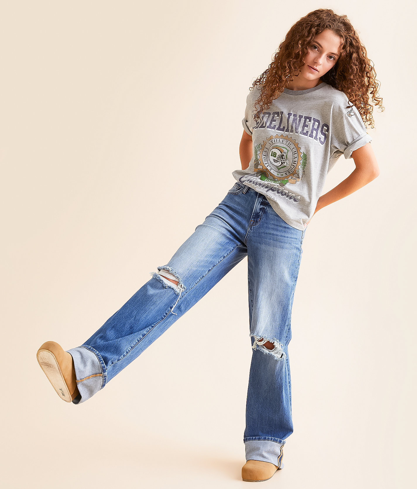 Flying Monkey Baggy Wide Leg Jean - Women's Jeans in Coherent