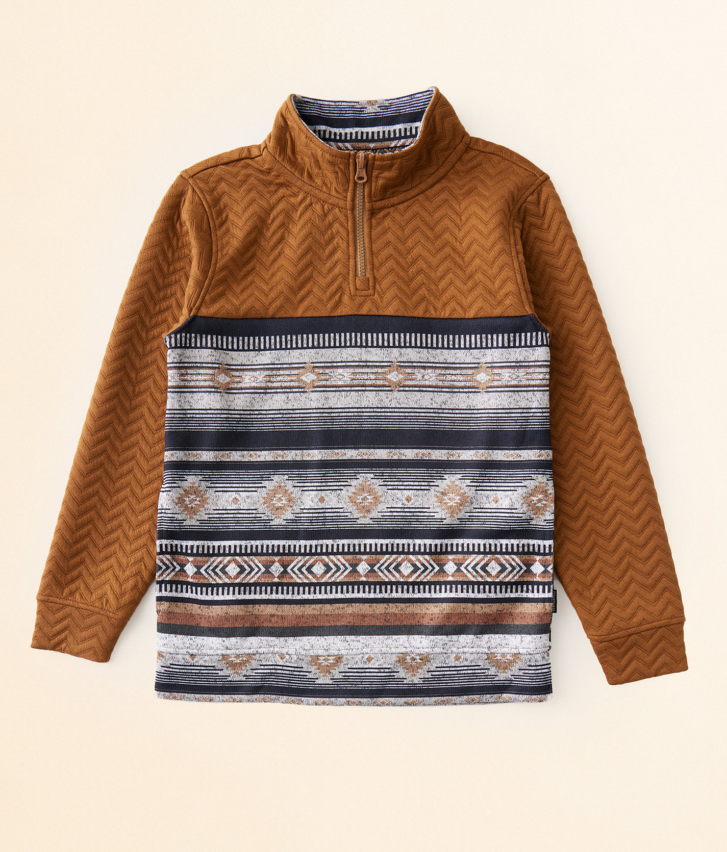 Boys - Departwest Native Striped Pullover - Boy's Sweatshirts in Fox Trot