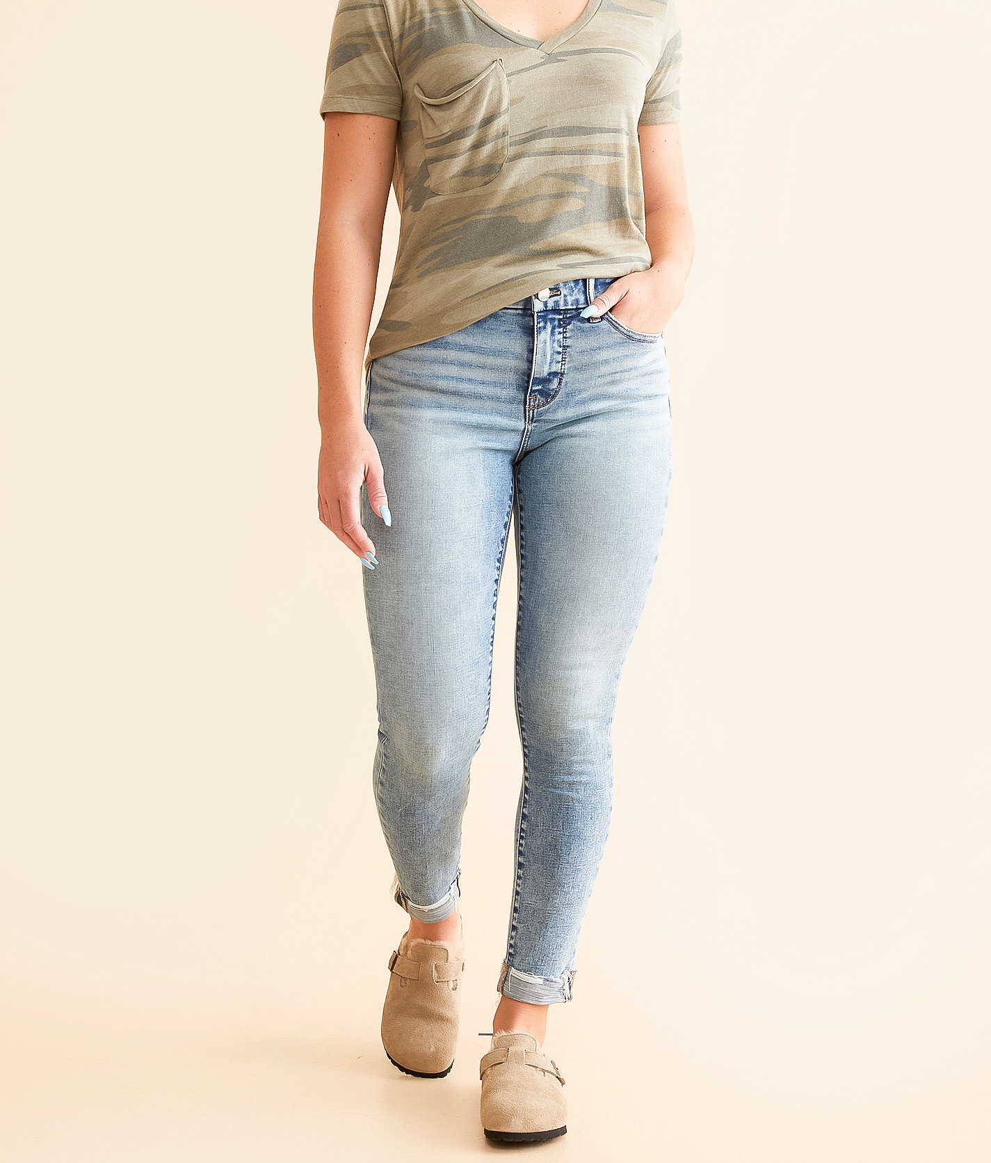 BKE Gabby Ankle Skinny Stretch Cuffed Jean - Women's Jeans in Zinter 2