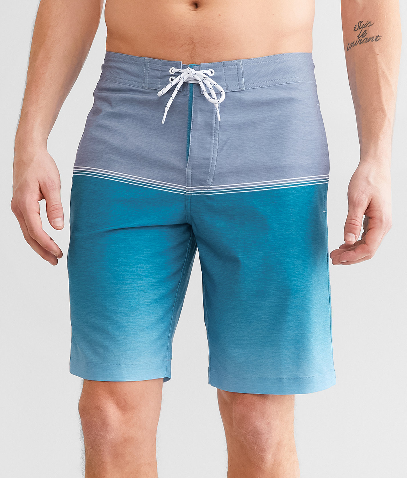 Departwest Color Block Boardshort - Men's Swimwear in Blue