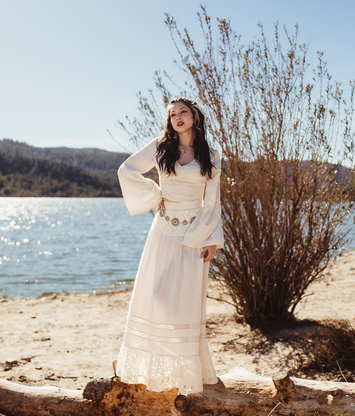 Gimmicks Floral Ruched Cropped Top - Women's Shirts & Blouses in Cream