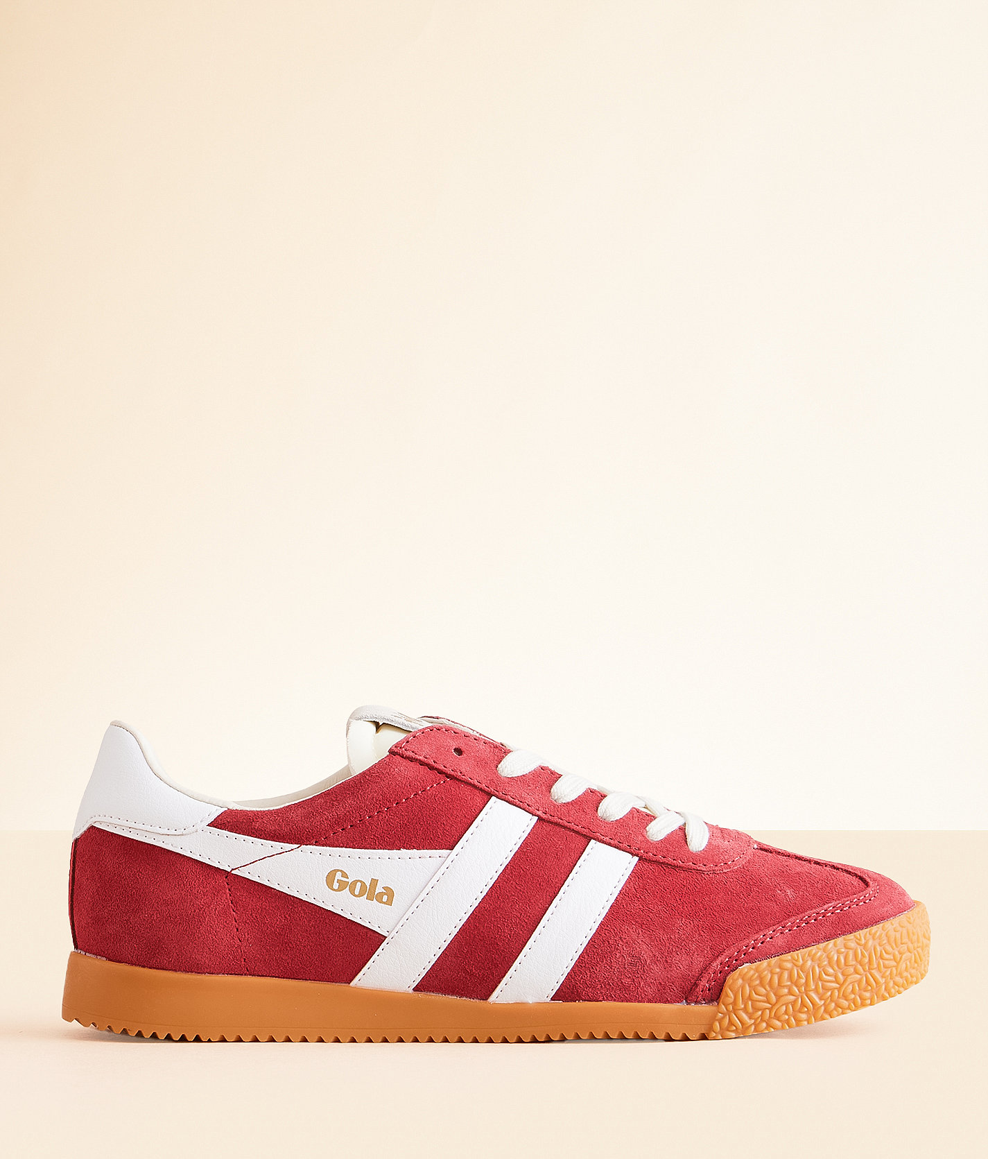 Gola® Elan Leather Sneaker - Women's Shoes in Deep Red White