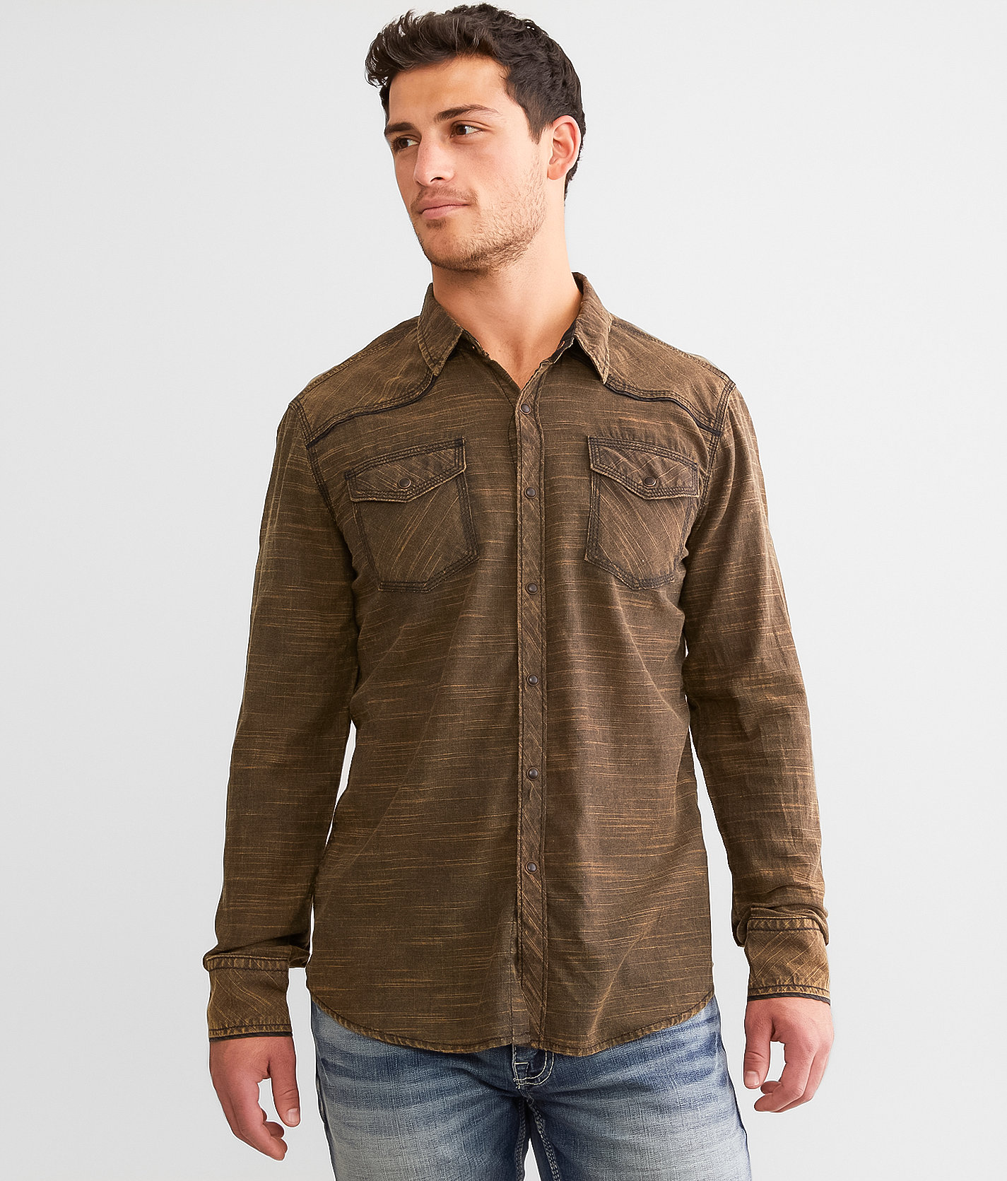 BKE Vintage Athletic Shirt - Men's Shirts in Black Tobacco