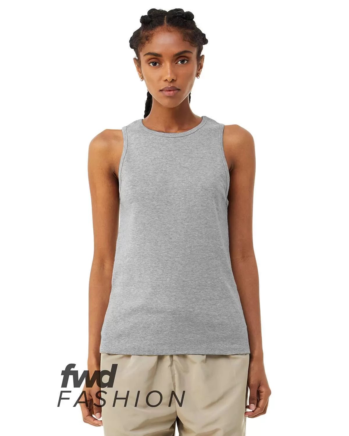 Bella + Canvas 1009BE Ladies Micro Rib High Neck Tank