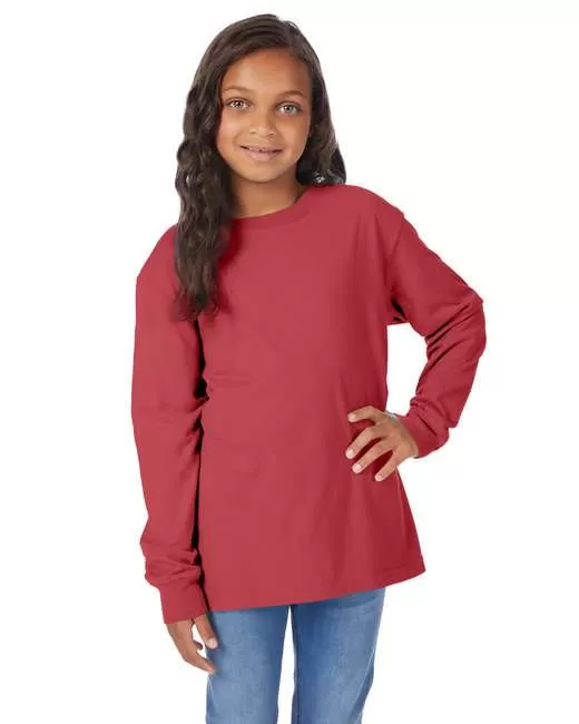 ComfortWash by Hanes GDH275 Youth Crew Long-Sleeve T-Shirt
