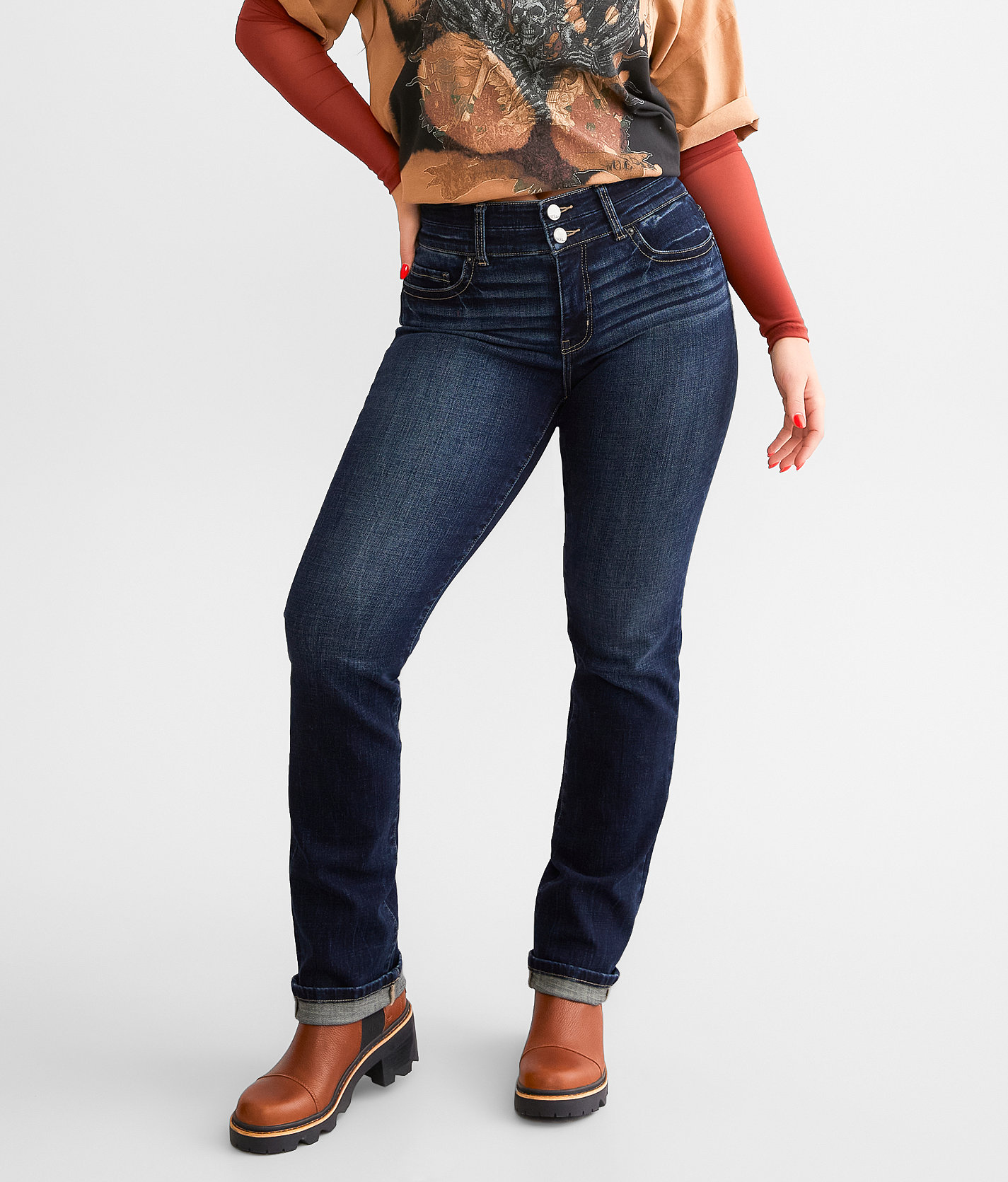 BKE Gabby Straight Stretch Jean - Women's Jeans in Kruger 2