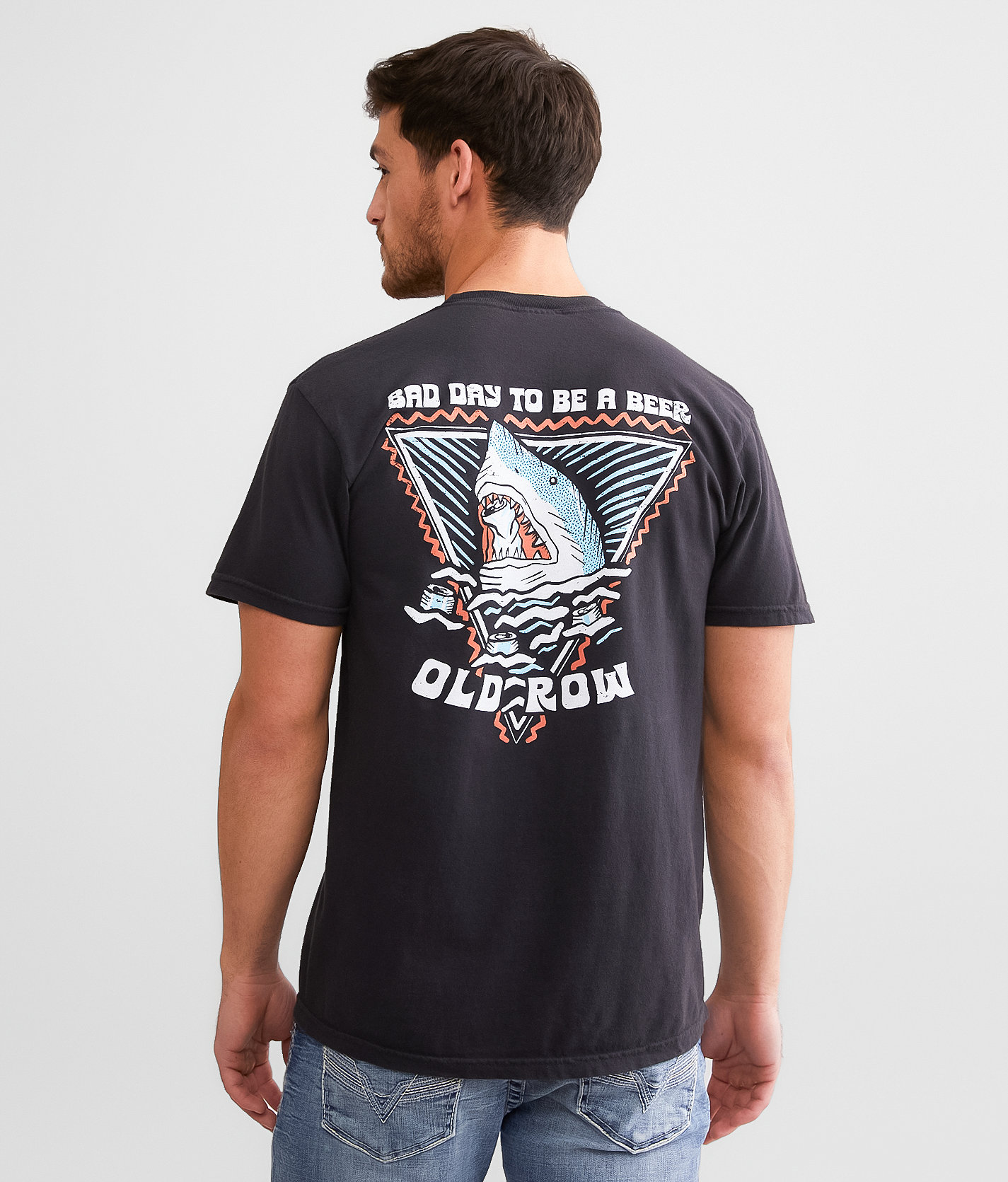 Old Row Bad Day To Be A Beer Shark T-Shirt - Men's T-Shirts in Black