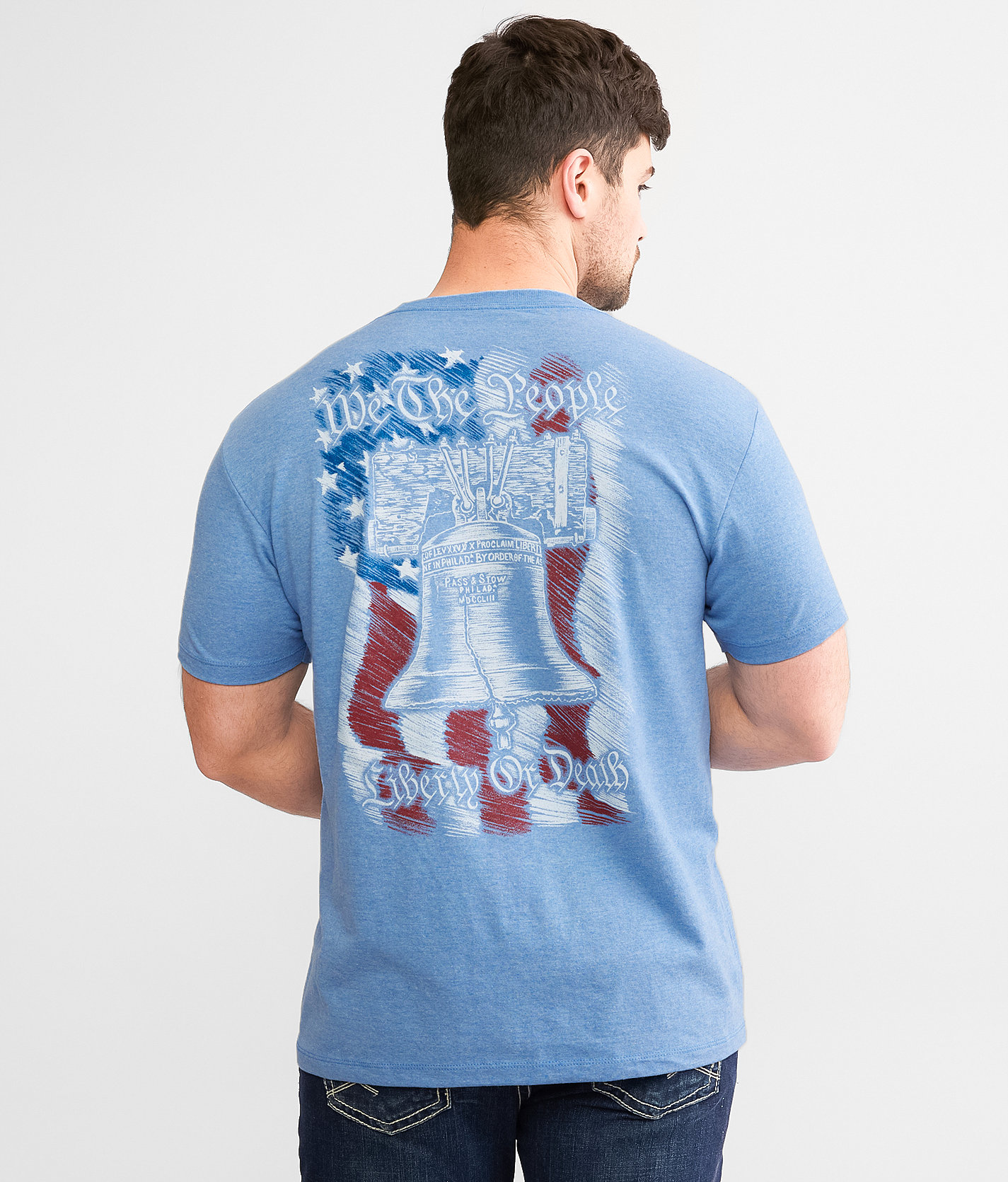 Howitzer Bell Flag T-Shirt - Men's T-Shirts in Light Blue Heather