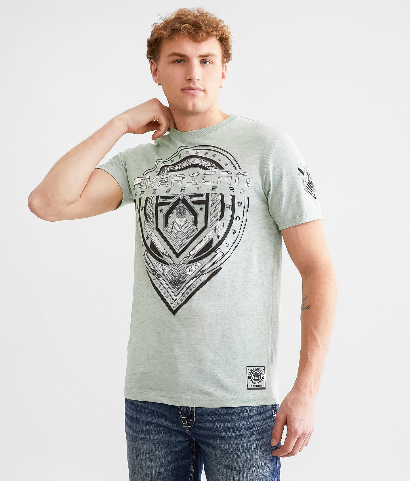 American Fighter Longrun T-Shirt - Men's T-Shirts in Iceberg Green Zephr