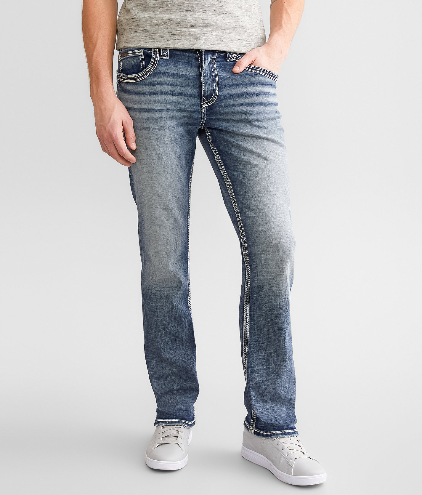 Buckle Black Nine Straight Stretch Jean - Men's Jeans in Poppy