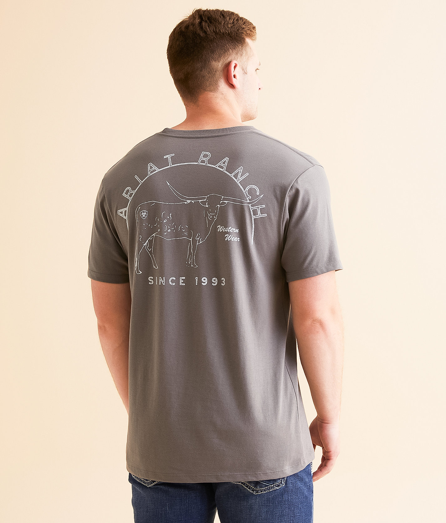Ariat Ranch T-Shirt - Men's T-Shirts in Smoked Pearl