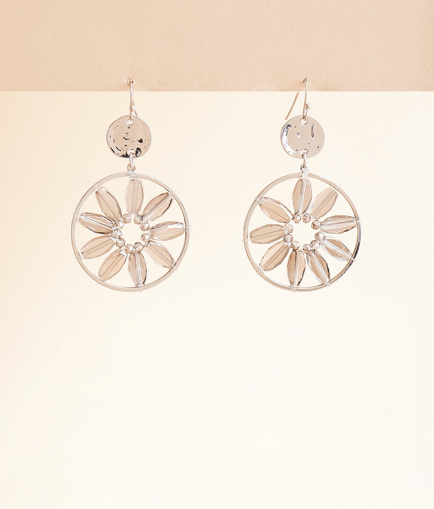 boutique by BKE Flower Bead Earring - Women's Jewelry in Silver