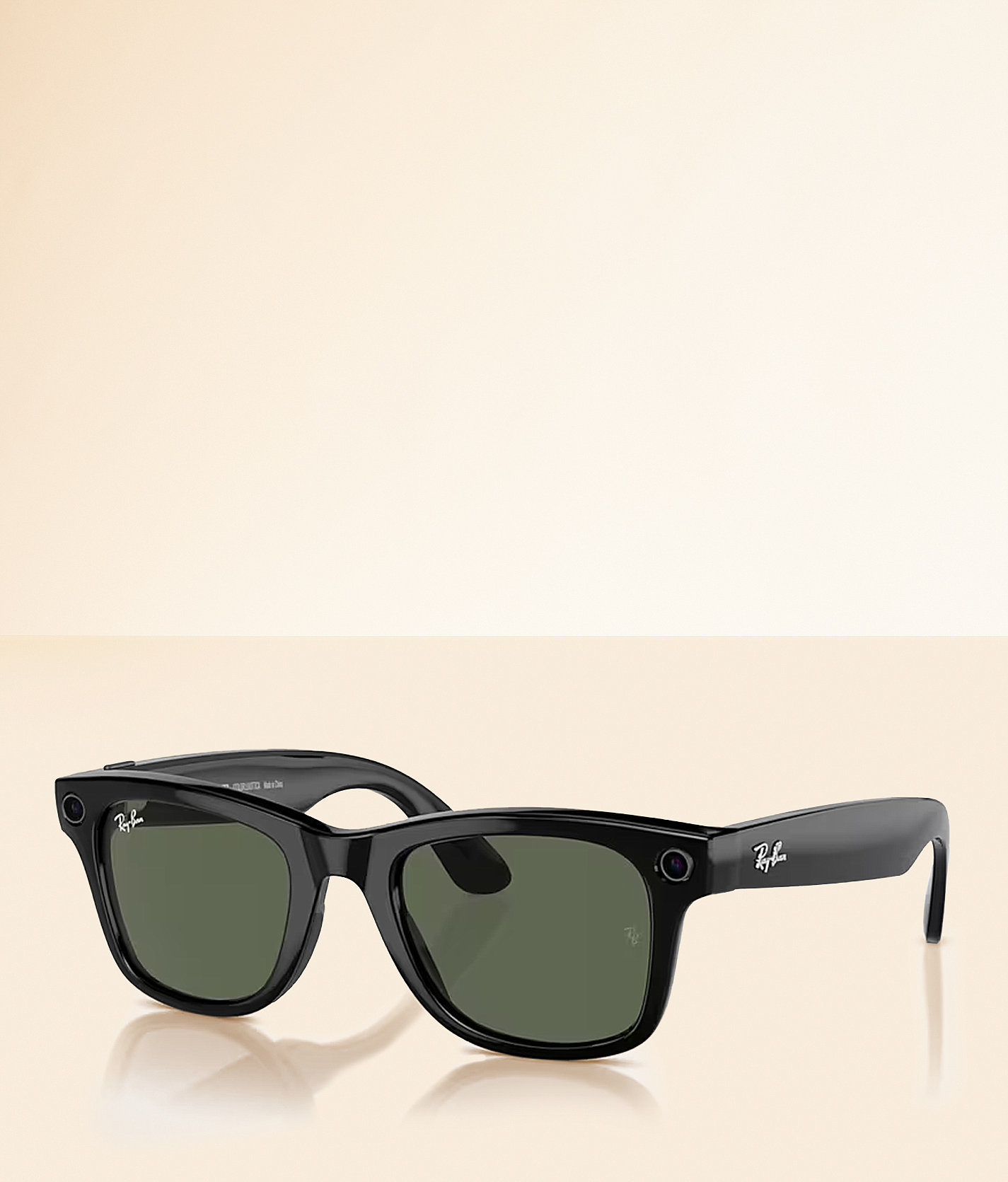 Ray-Ban® Meta Wayfarer Sunglasses - Women's Sunglasses & Glasses in Shiny Black