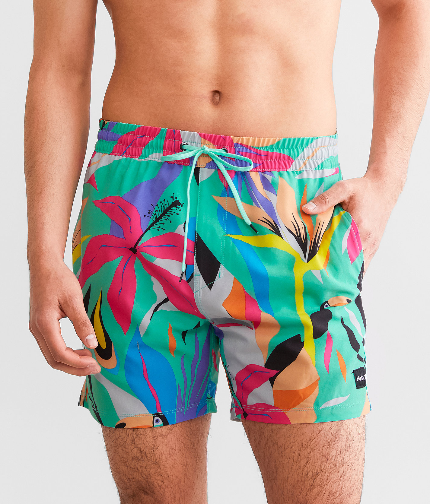 Hurley Cannonball Volley Stretch Swim Trunks - Men's Swimwear in Tropical Mist