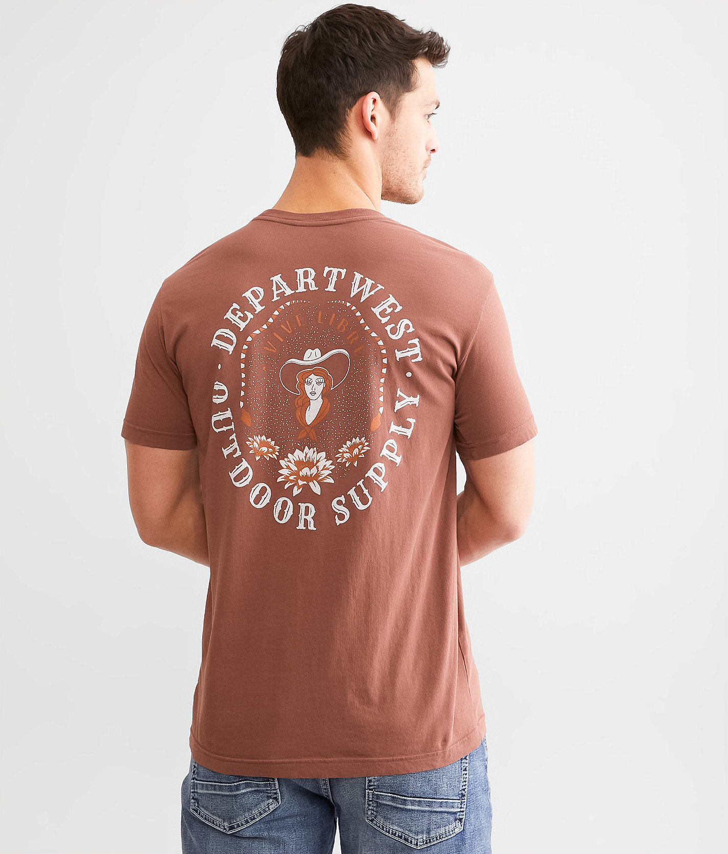Departwest Vive Libre T-Shirt - Men's T-Shirts in Chestnut