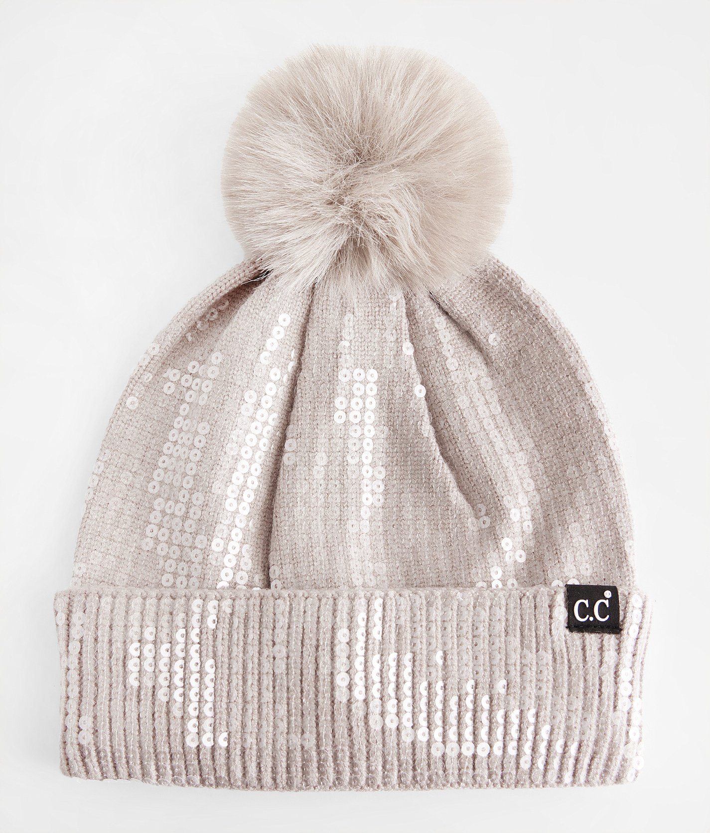 C.C® Sequin Beanie - Women's Hats in Lt Taupe