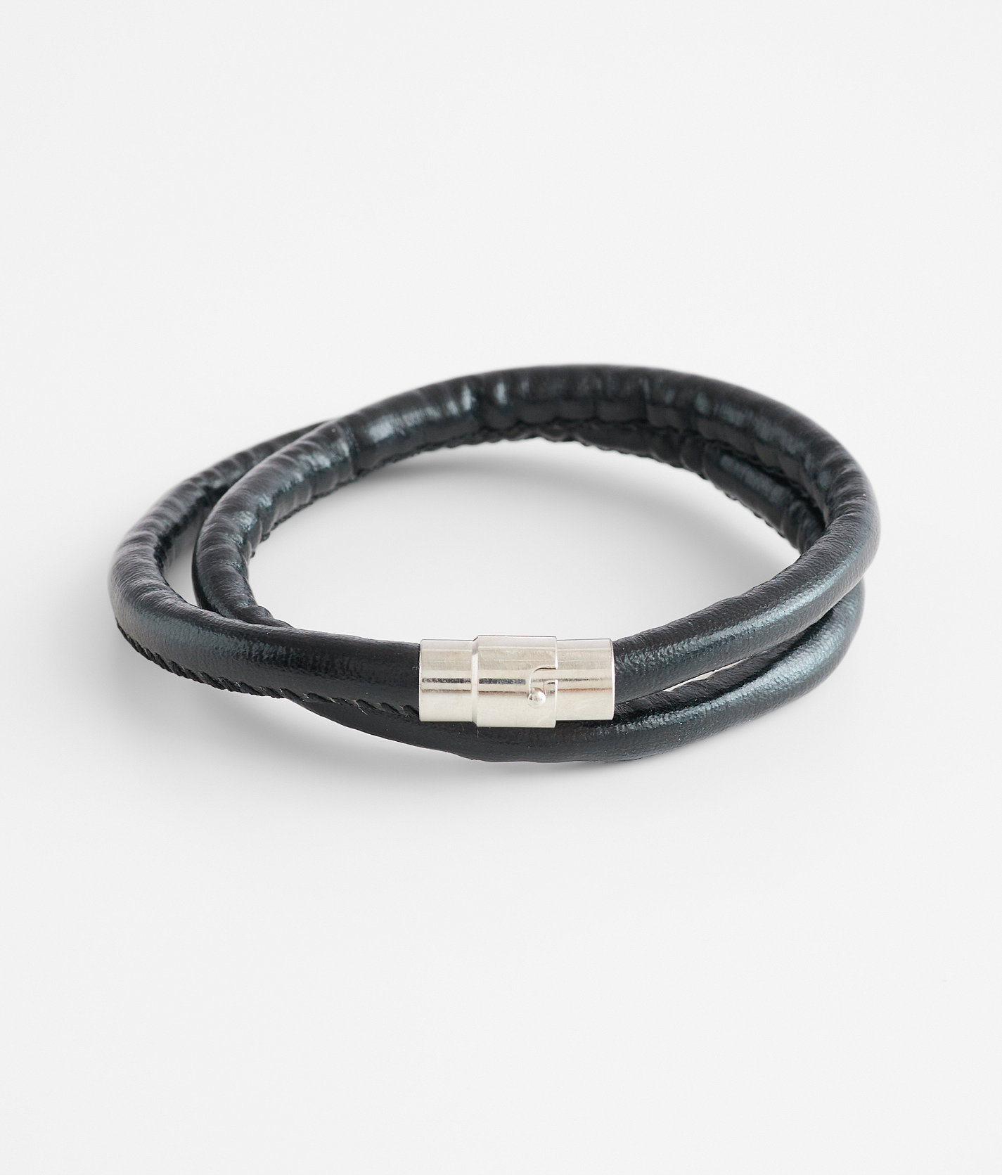 BKE Double Wrap Bracelet - Men's Jewelry in Black RDM