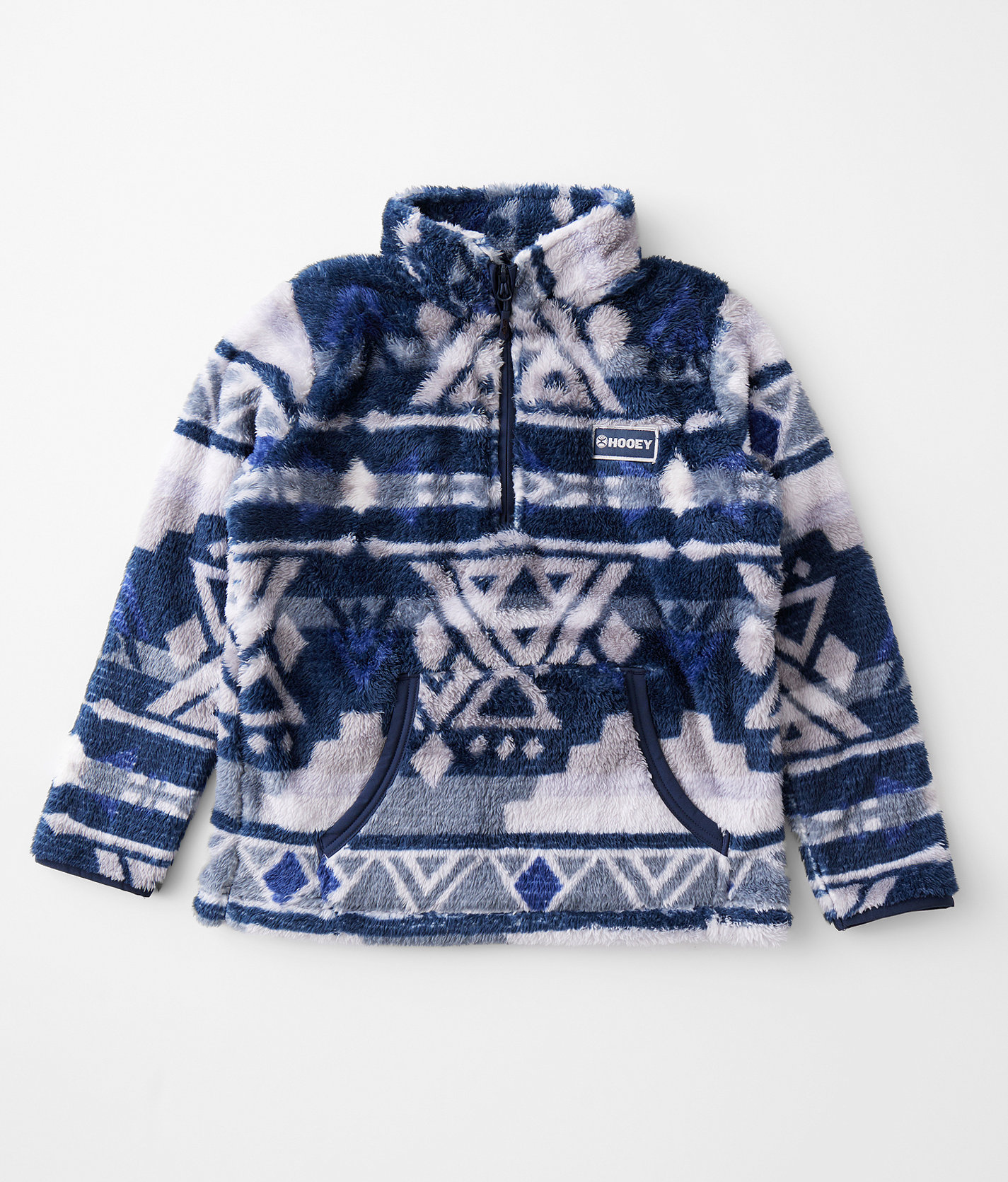 Boys - Hooey Aztec Fleece Pullover - Boy's Sweatshirts in Navy