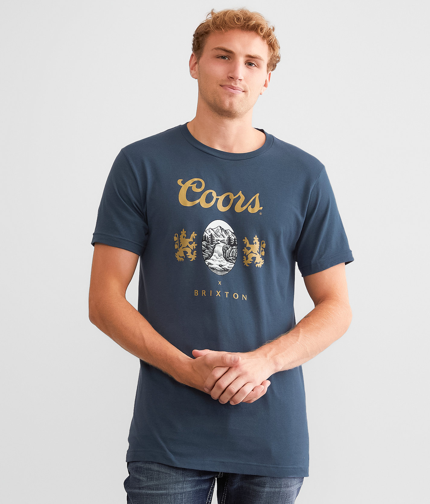 Brixton Coors® Hops T-Shirt - Men's T-Shirts in Indigo Blue