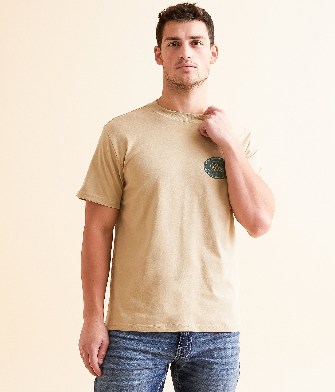 RVCA Classic Steal T-Shirt - Men's T-Shirts in Khaki