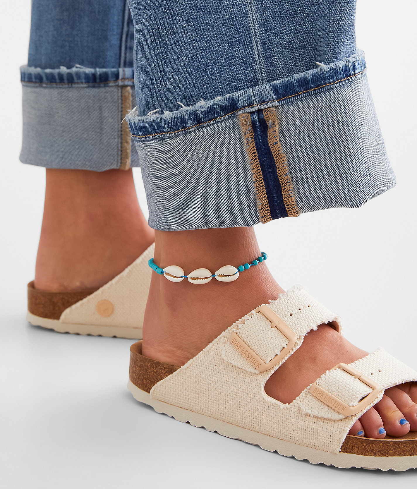 boutique by BKE Shell Ankle Bracelet - Women's Jewelry in Blue