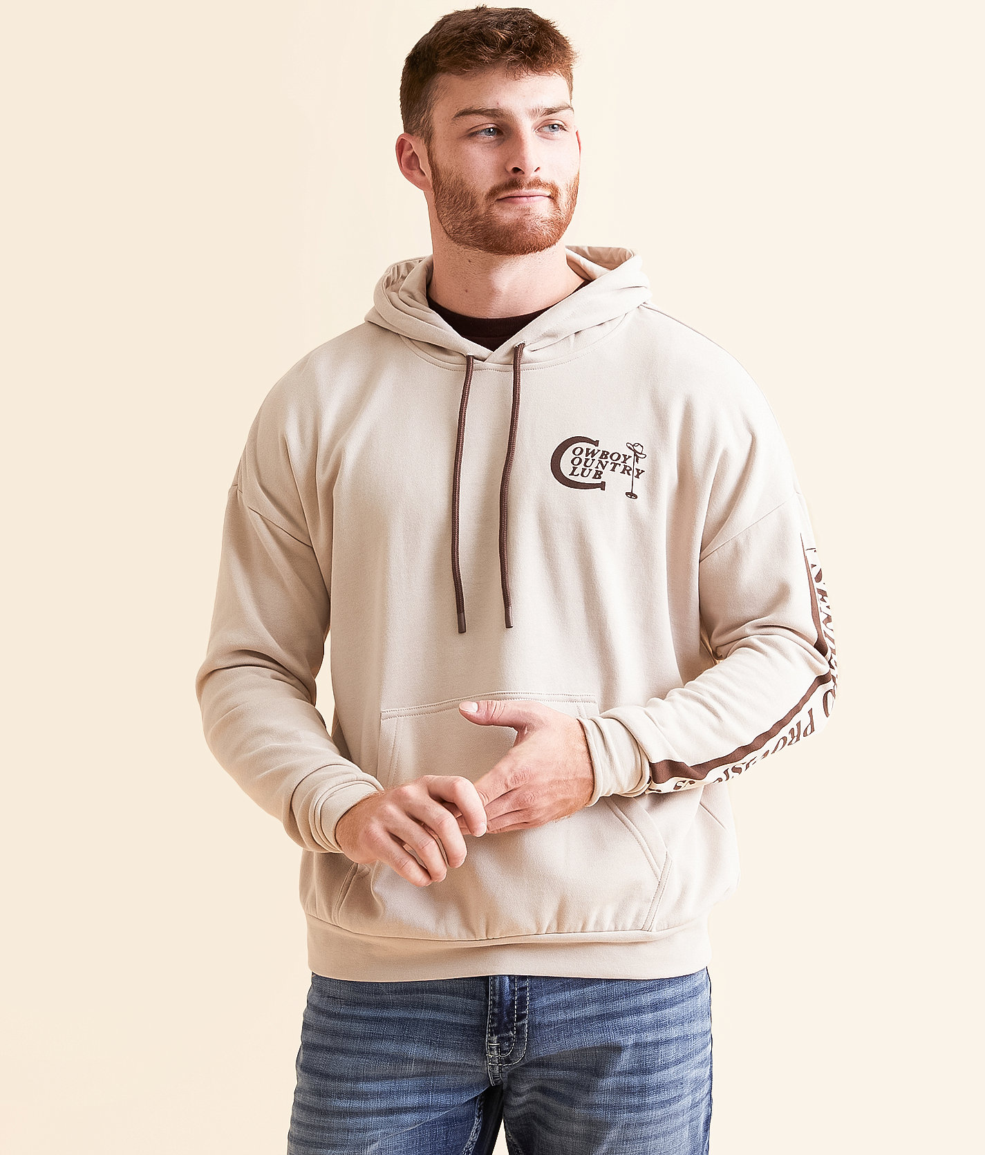 Sendero Provisions Co. Cowboy Country Club Hooded Sweatshirt - Men's Sweatshirts in Sand