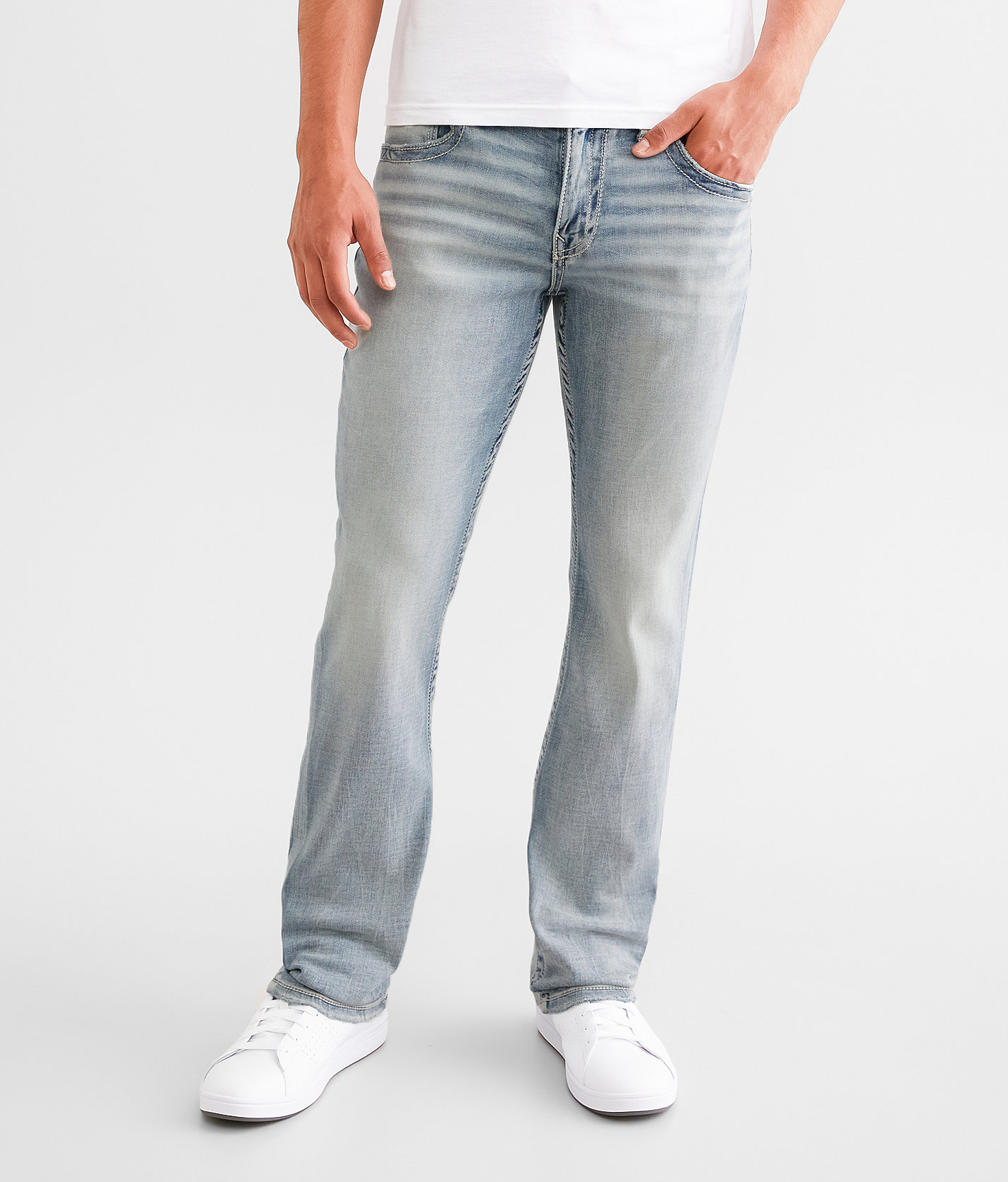 Buckle Black Three Straight Stretch Jean - Men's Jeans in Miramar