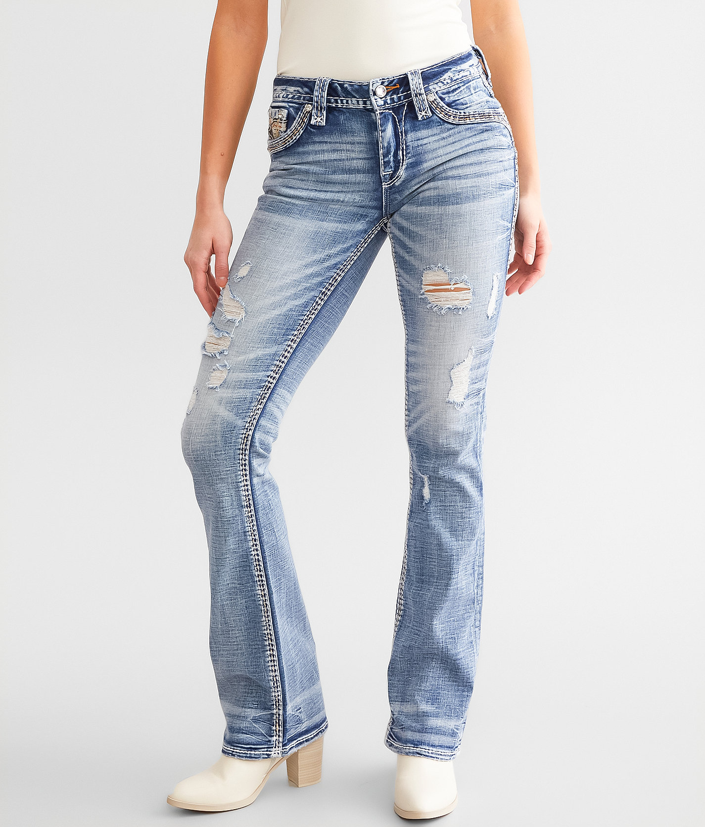 Rock Revival Jacklin Mid-Rise Boot Stretch Jean - Women's Jeans in Jacklin MB201
