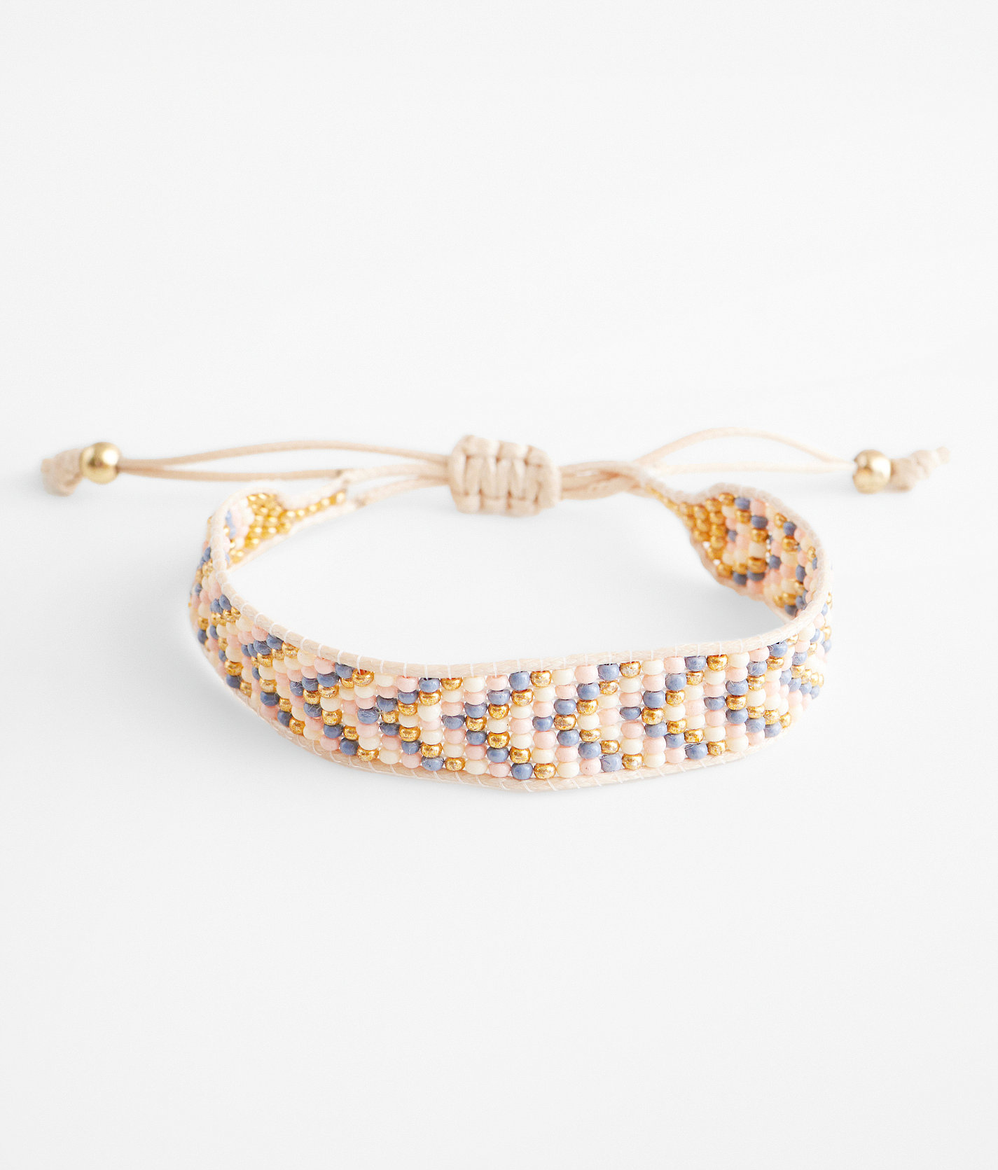 BKE Seed Bead Bracelet - Women's Jewelry in Gold Pink Blue Multi