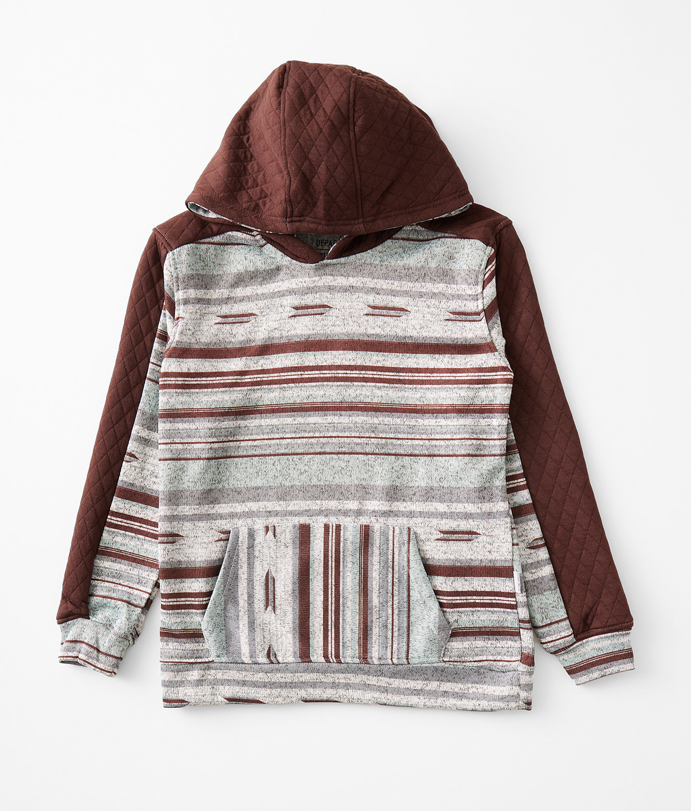 Boys - Departwest Southwestern Striped Hoodie - Boy's Sweatshirts in Grey Mist