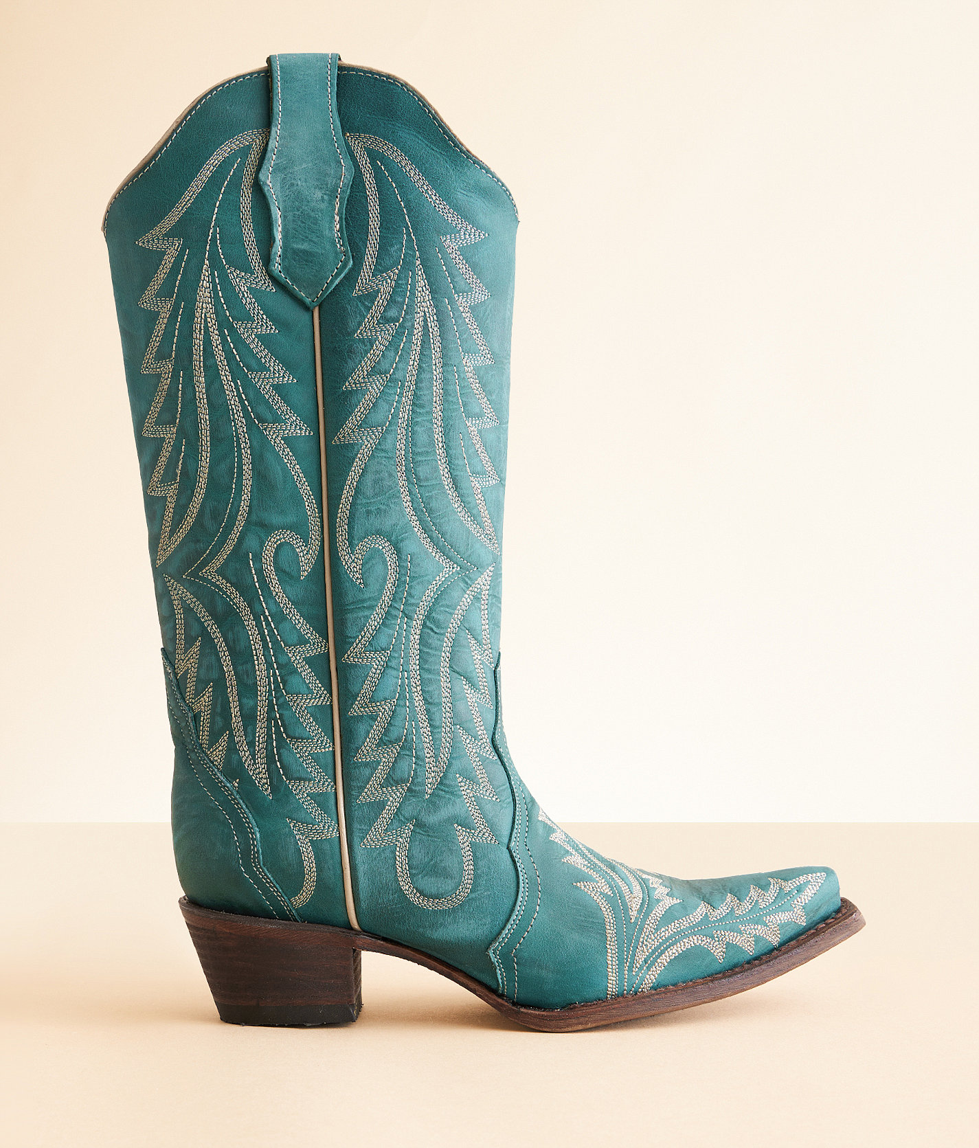 Circle G by Corral Embroidered Western Leather Boot - Women's Shoes in LD Turqoise