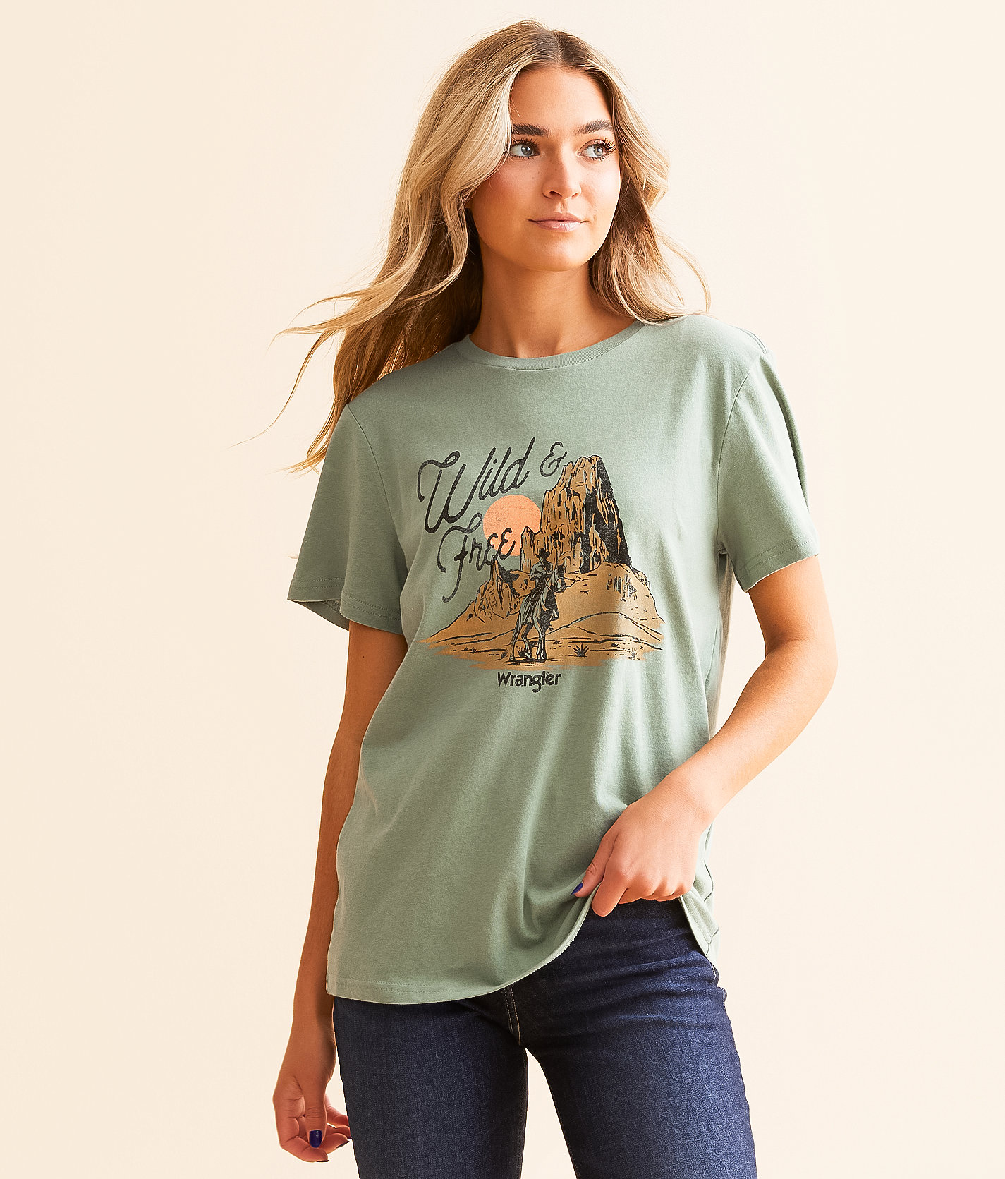Wrangler® Wild & Free T-Shirt - Women's T-Shirts in Lily Pad