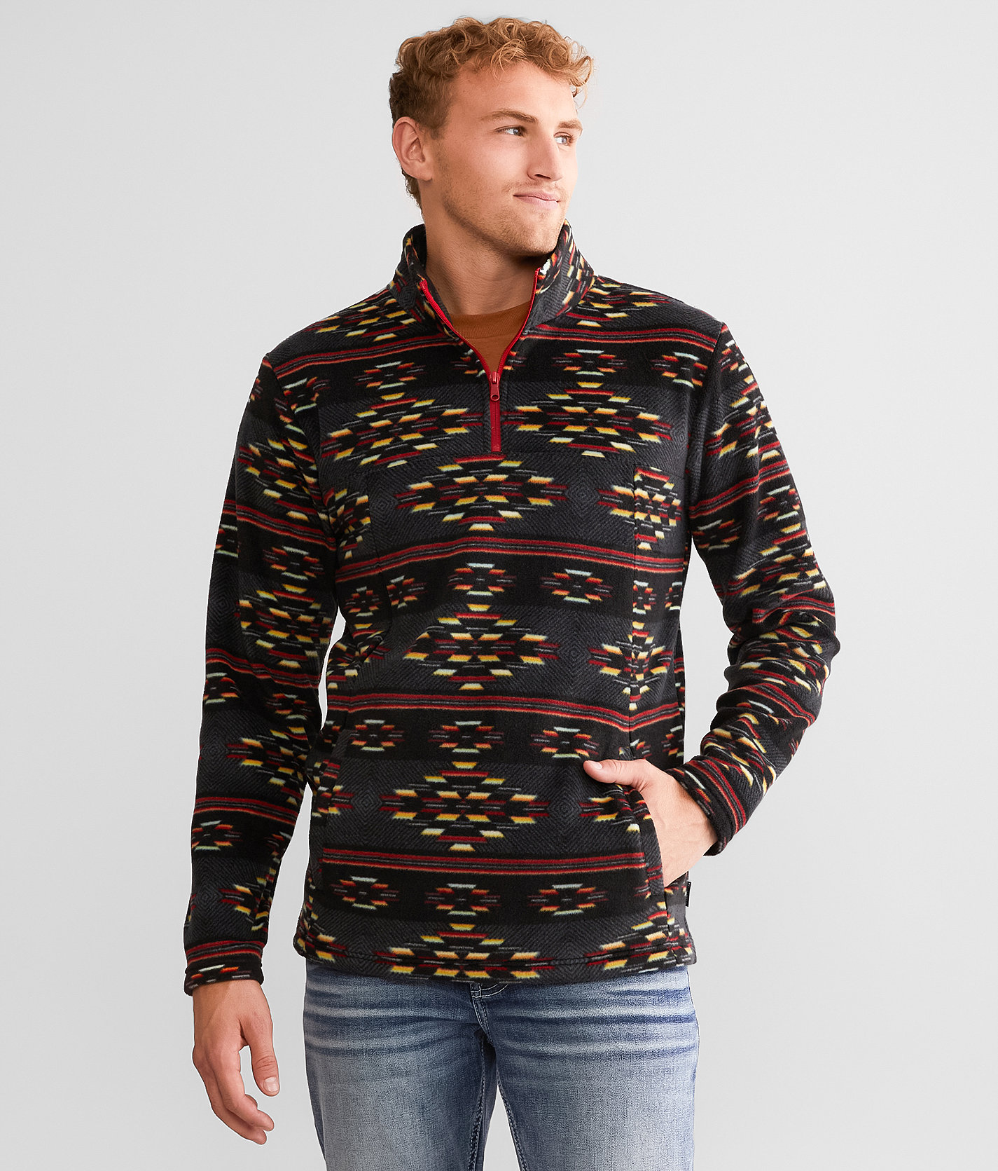 Departwest Southwest Polar Fleece Pullover - Men's Sweatshirts in Multi