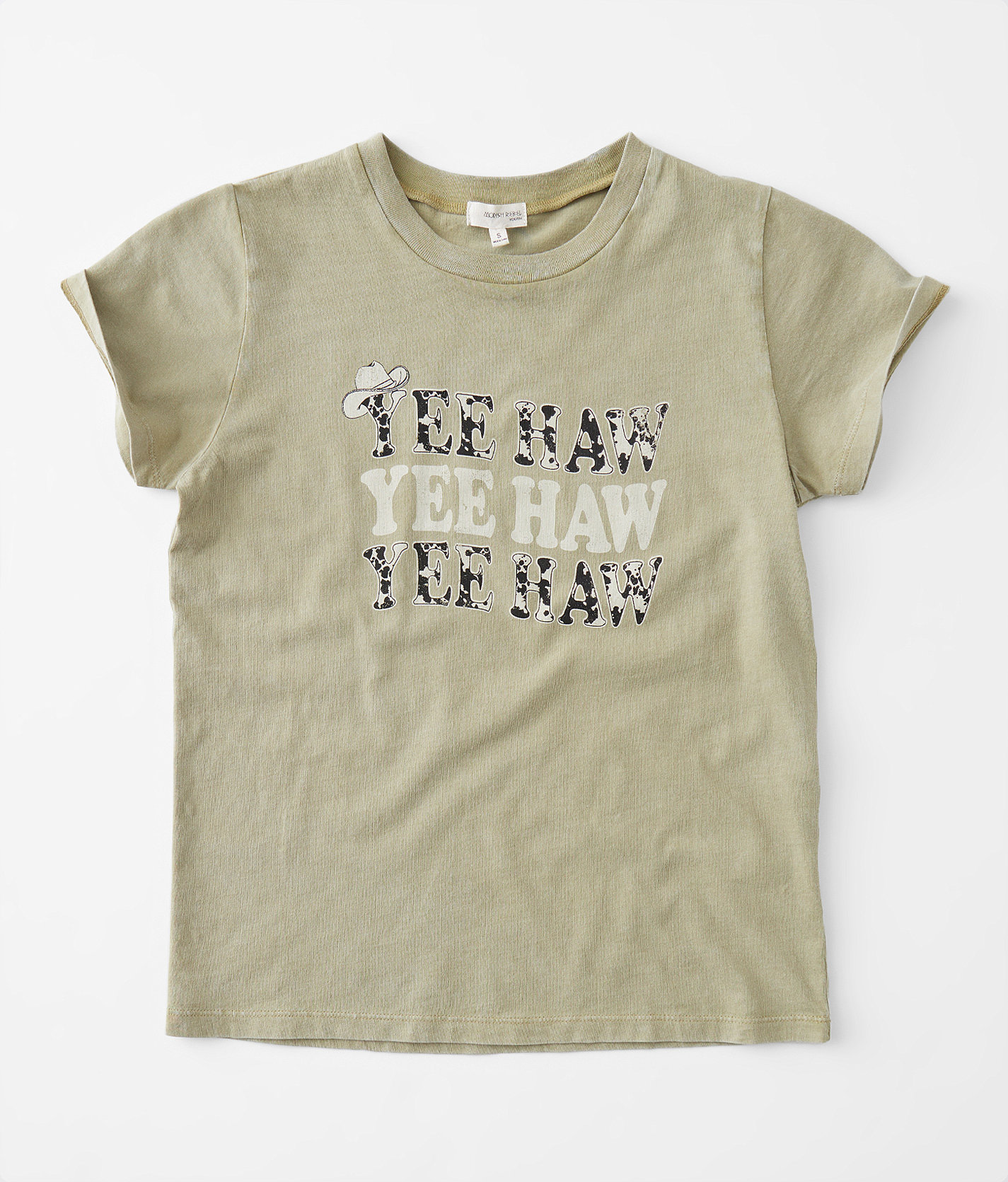 Girls - Modish Rebel Yee Haw T-Shirt - Girl's T-Shirts in Sage