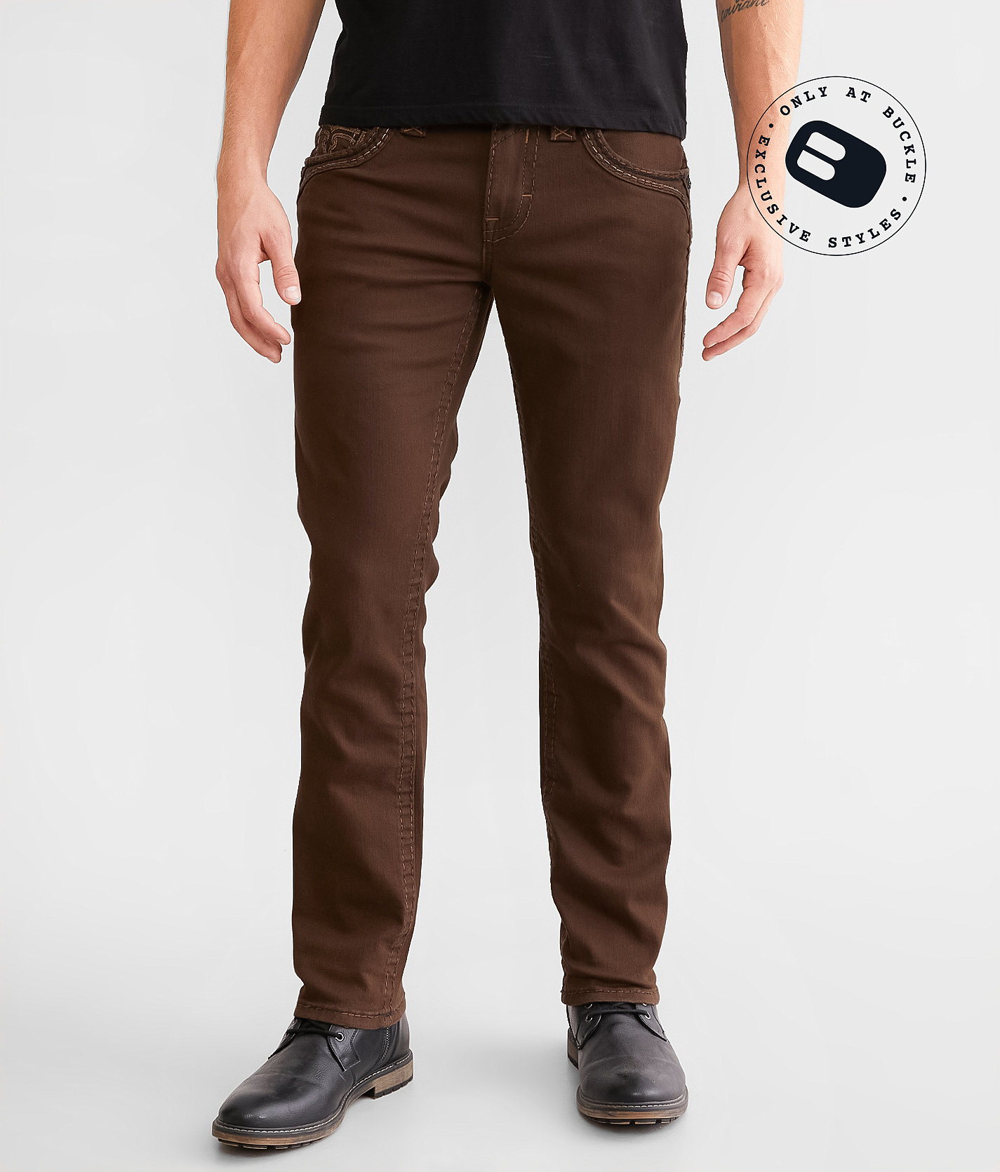 Rock Revival Zinfandel Straight Stretch Pant - Men's Pants in Zinfandel SJ224