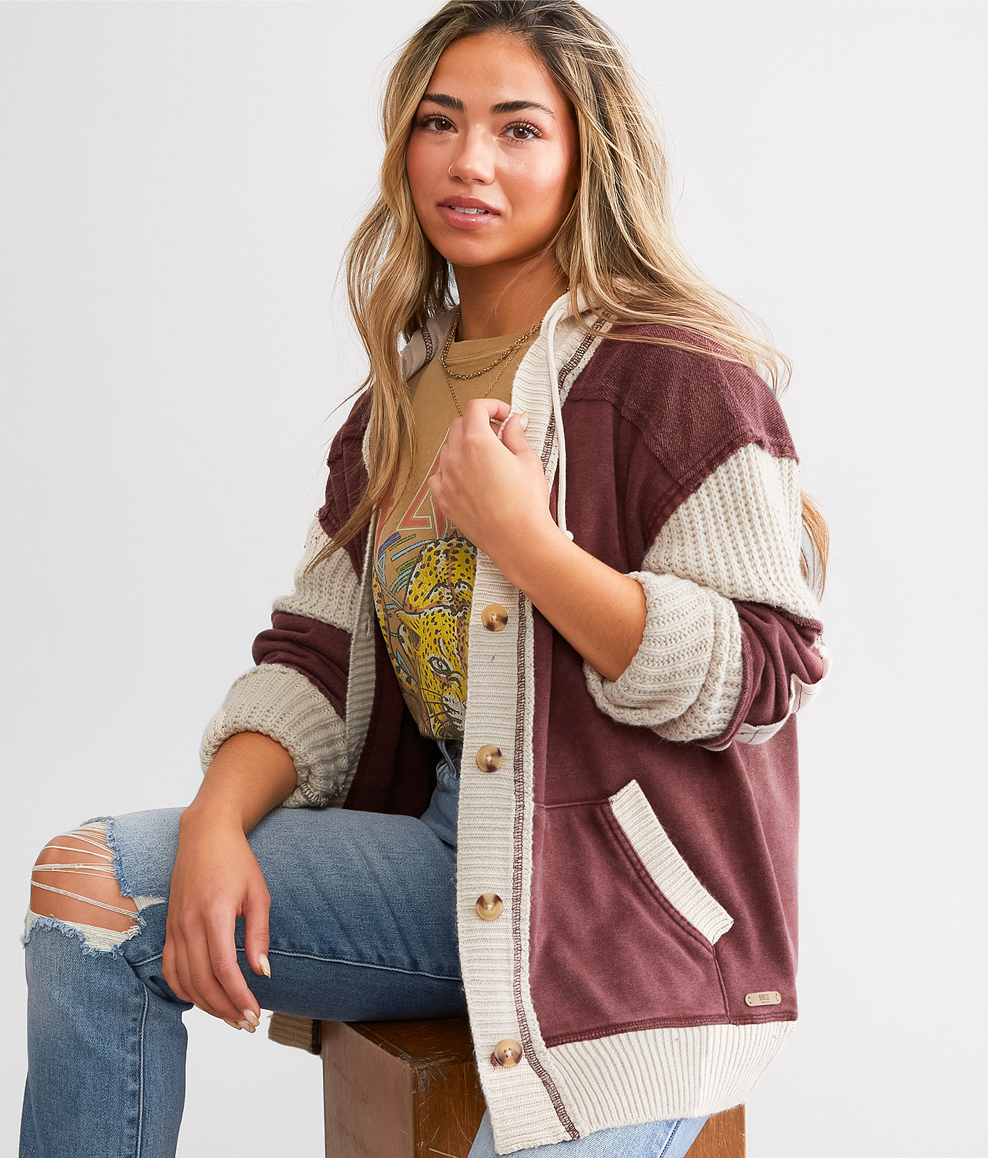 BKE Hooded Cardigan - Women's Sweaters in Andorra