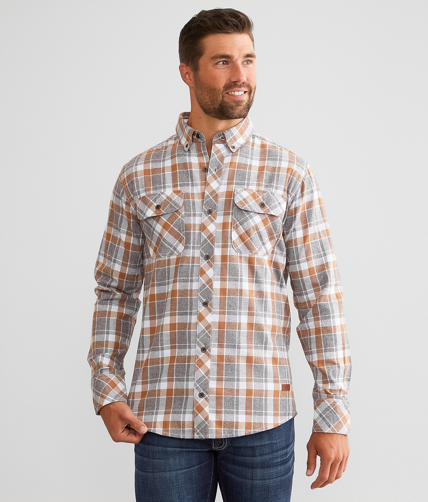 Outpost Makers Plaid Shirt - Men's Shirts in White Tobacco